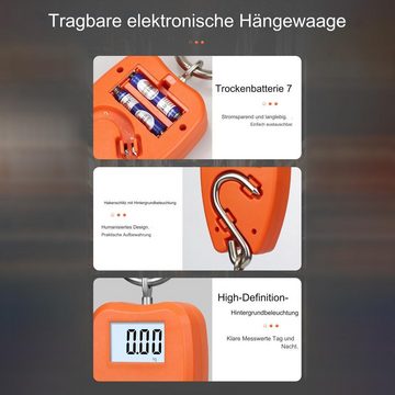 Tidyard Kofferwaage Elektronische Gepäckwaage, LCD-Display, Tragkraft 200,00 kg, Hakenwaage