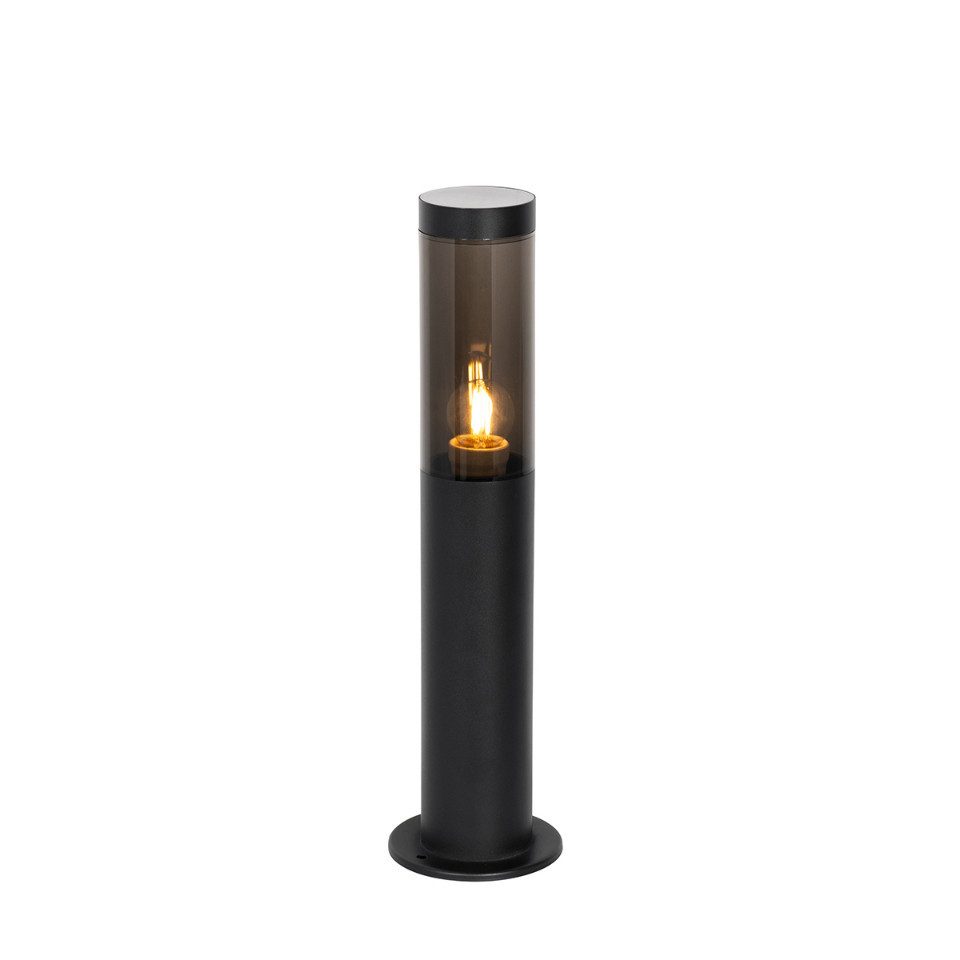 Qazqa Außen-Stehlampe Rox, ohne Leuchtmittel, E27, Schwarz, Modern, Stahl, günstig online kaufen