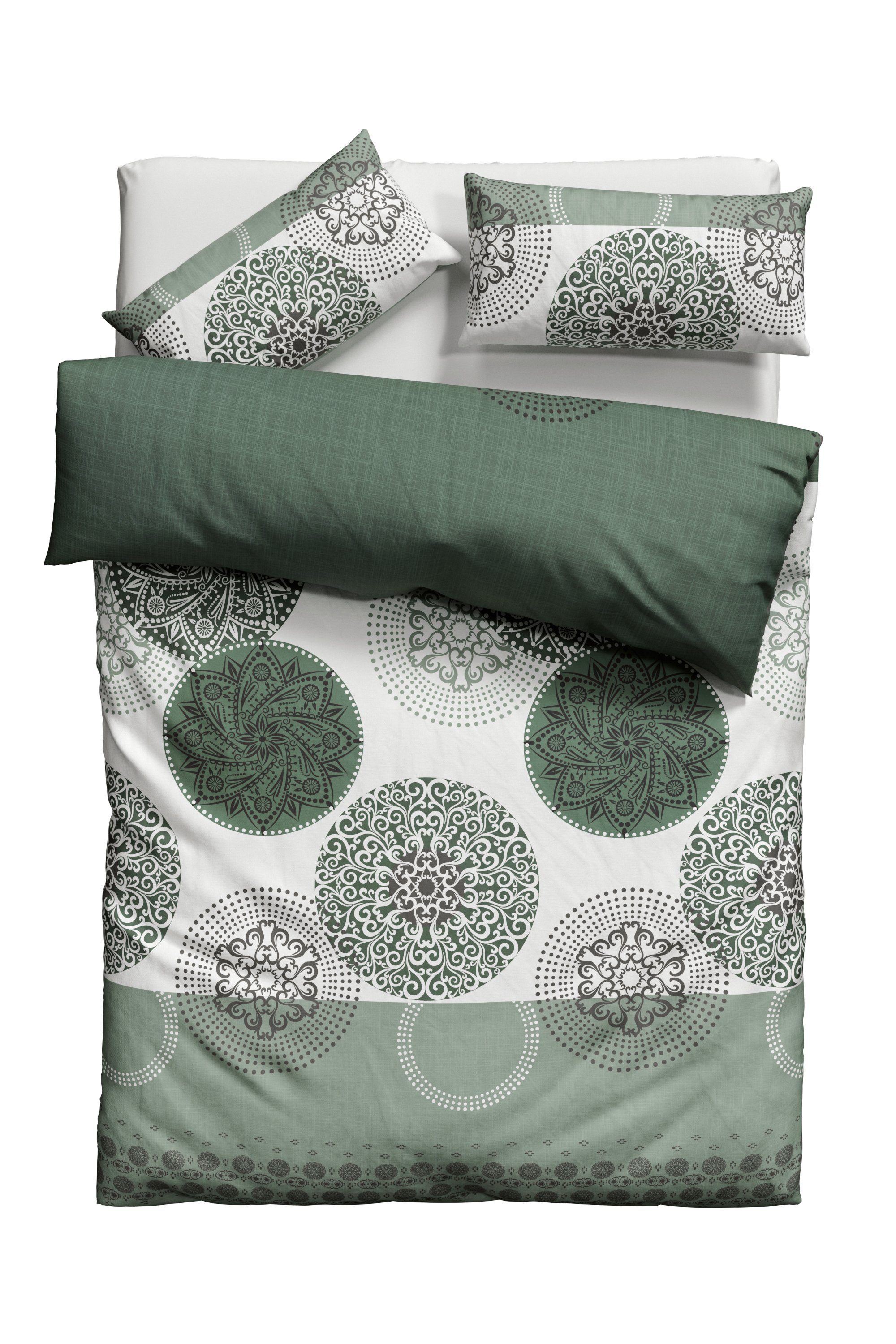 my home Постельное белье Tesso in Gr. 135x200, 155x220 oder 200x200 cm, Linon, 2 teilig, Постельное белье mit Ornamenten und in verschiedenen Qualitäten