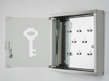 Zedelmaier Schlüsselkasten »Schlüsselkästen«, aus Edelstahl. abschließbare Tür mit 2 Schlüsseln und 8 Haken.