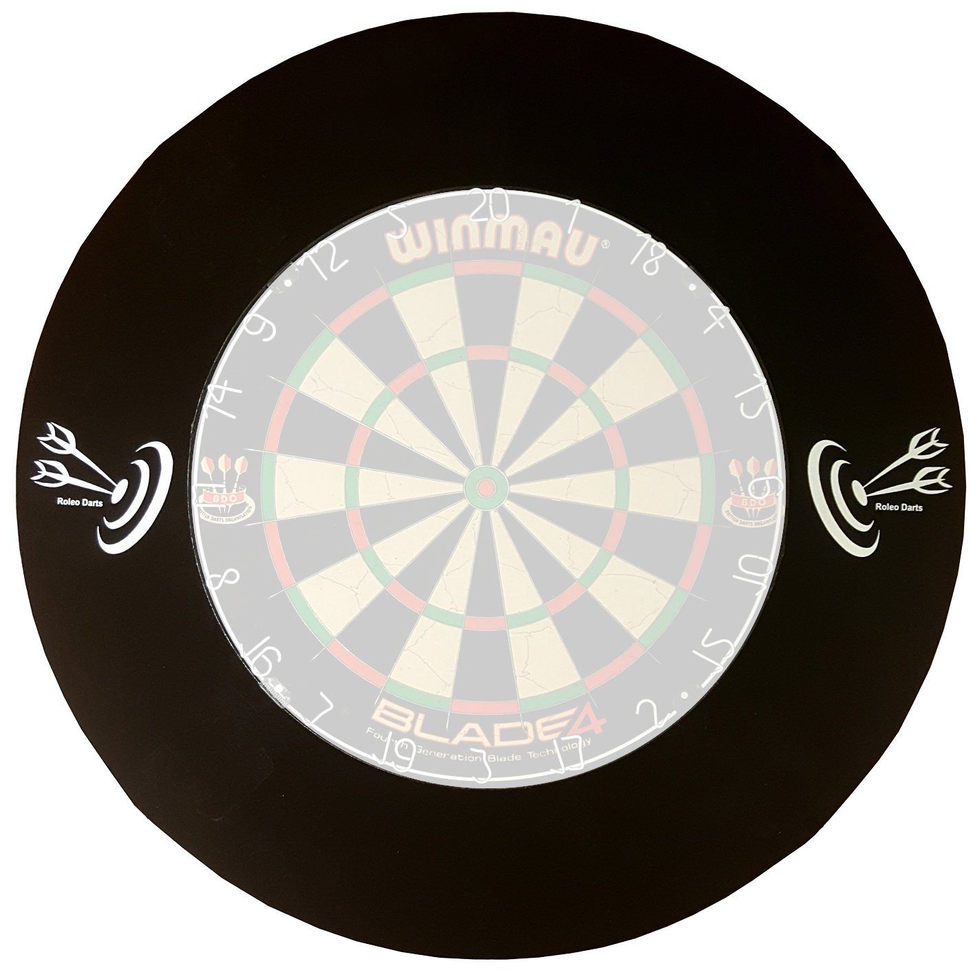 Dart-Wandschutz Roleo Dart Surround Auffangring Catchring 4-teilig schwarz
