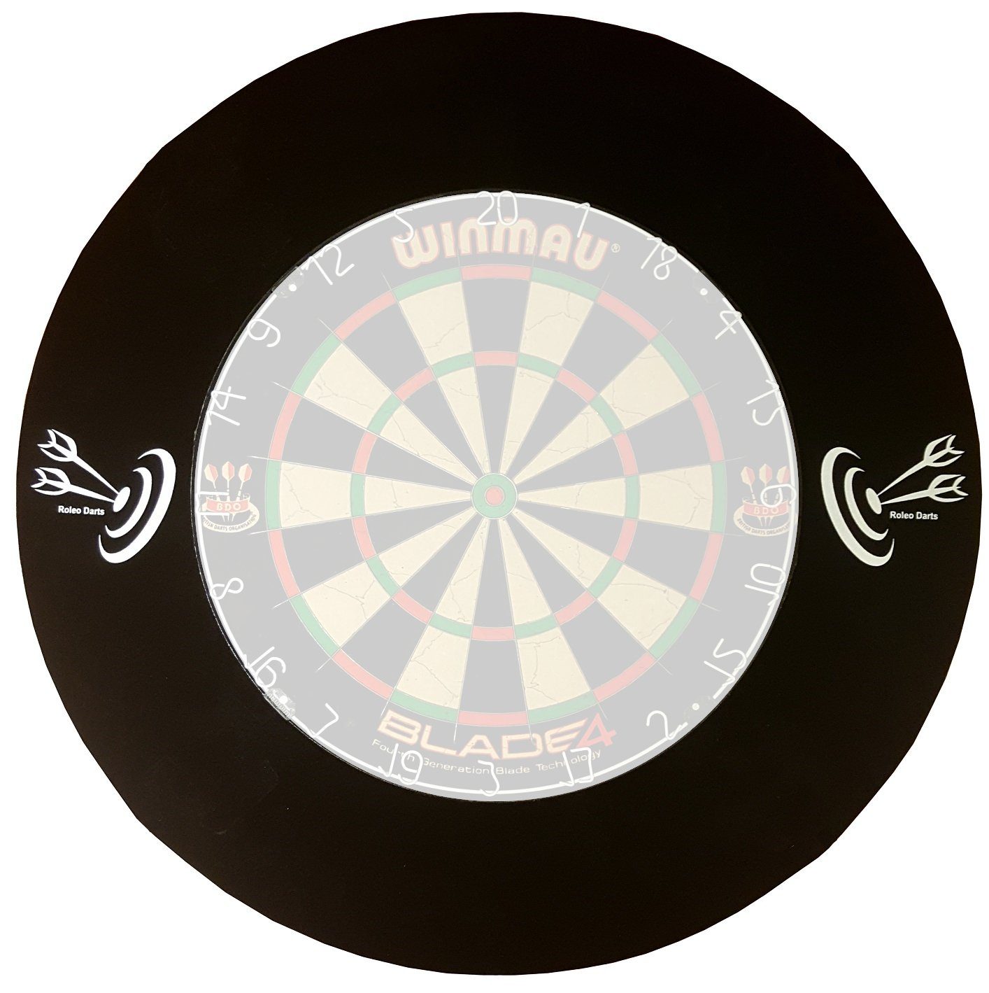 Schwarz Surround Auffangring 4-teilig Roleo Roleo Dartscheibe Catchring Dart