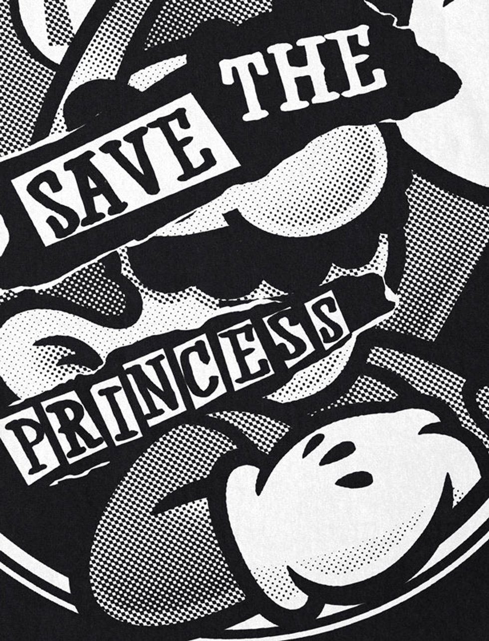 style3 Print-Shirt Herren T-Shirt Go the Save mario Princess schwarz switch