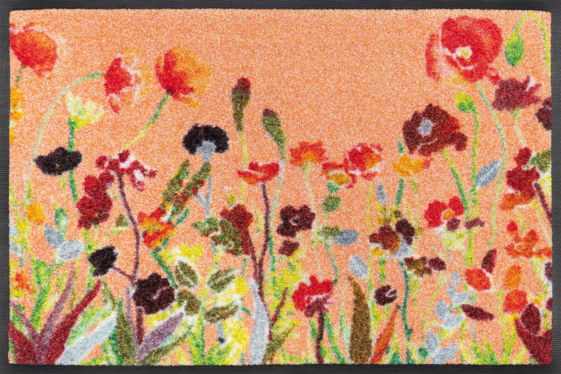 Fußmatte Kleen-Tex, Höhe: mm, Wildflowers, Motiv waschbar rechteckig, wash+dry by Schmutzfangmatte, rutschhemmend, Blumen, 7