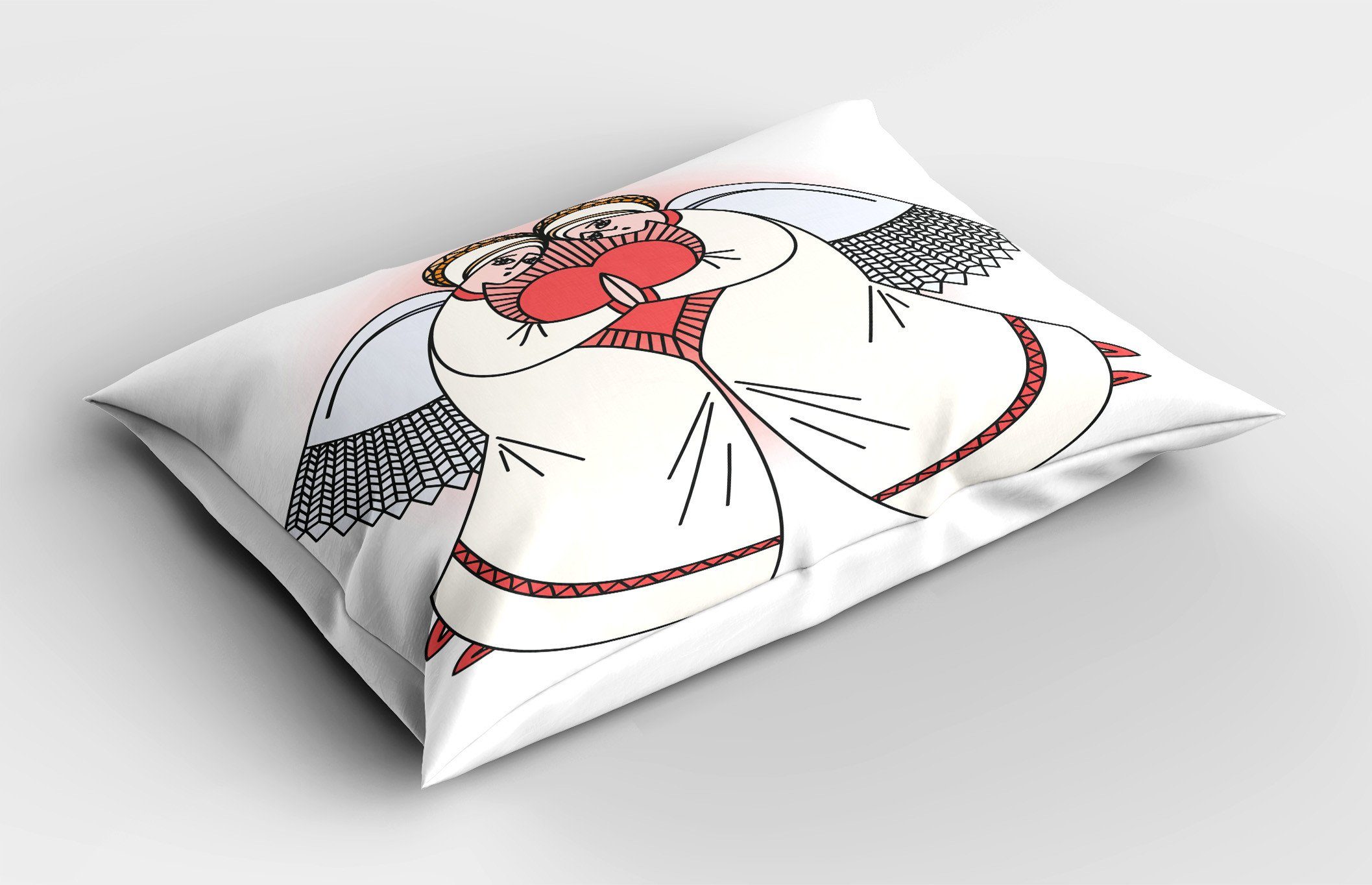 Kissenbezüge Dekorativer Standard King Size (1 Themed Kunstwerk Wings Kissenbezug, angel Gedruckter Stück), Abakuhaus