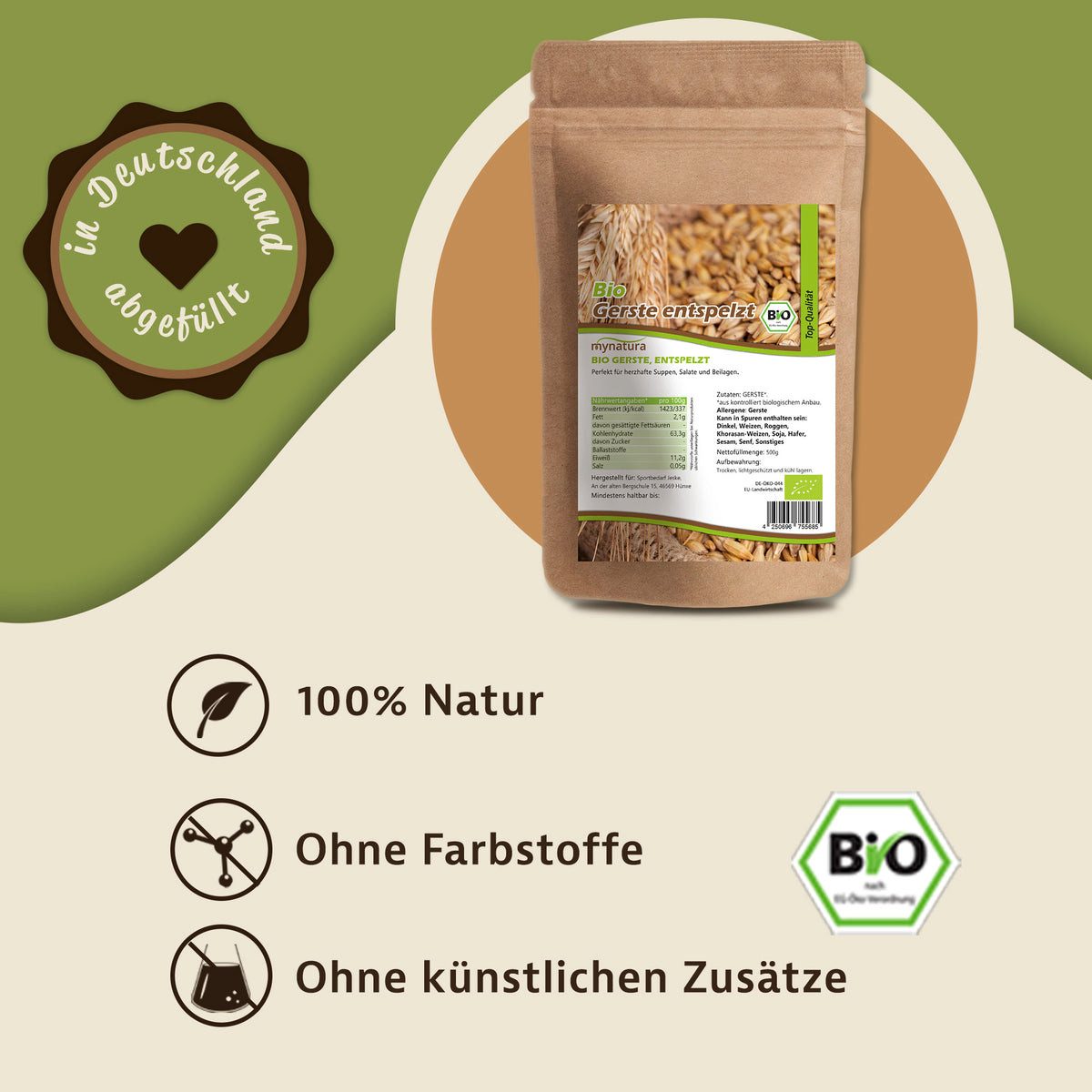 Mynatura Getreide Mynatura Bio Gerste entspelzt