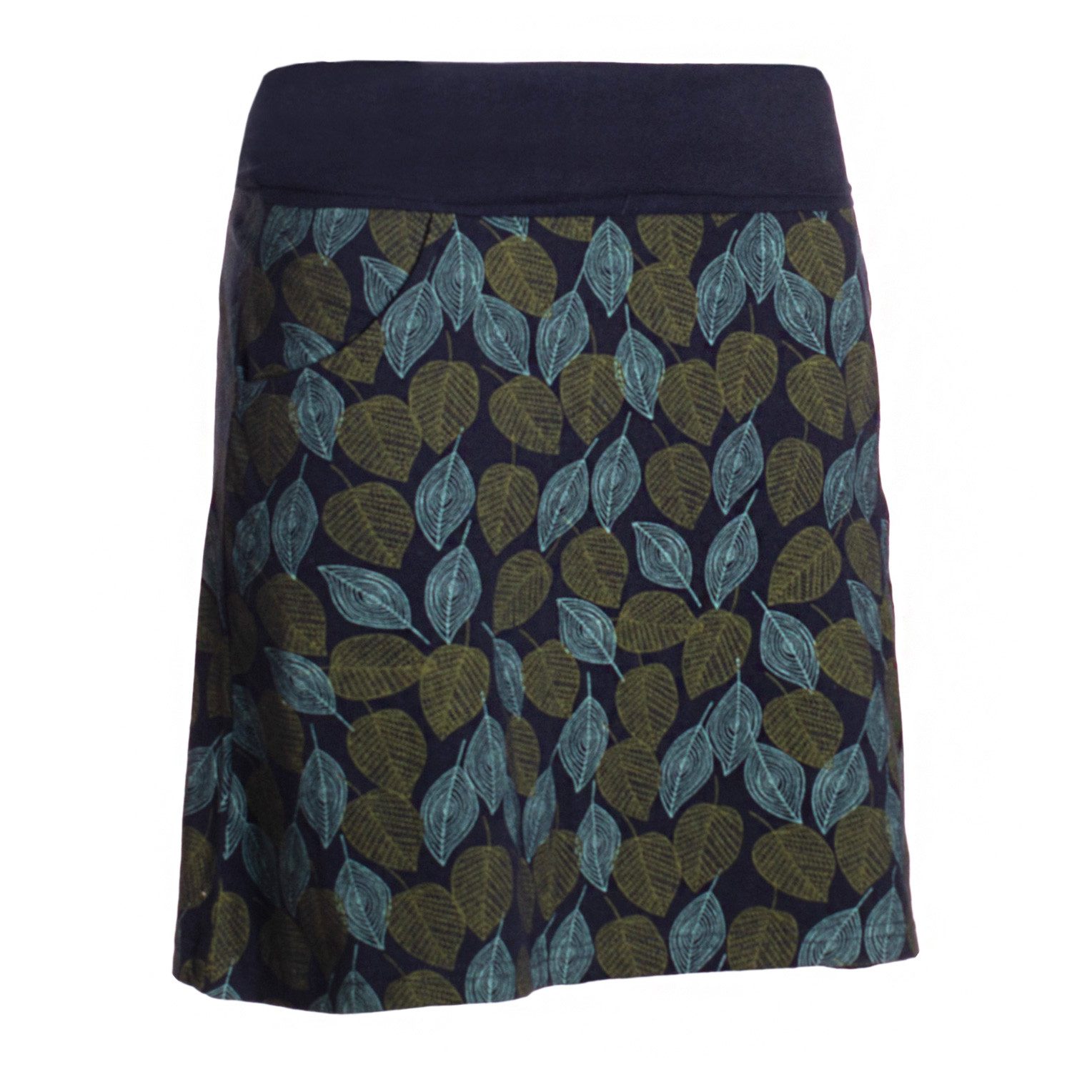Vishes Jerseyrock knielang Baumwolle Blumen-Muster breiter Bund mit Kordel-Zug Taschen Alternative Bekleidung, Ethno, Hippie, Retro Style – Bild 5 von 5