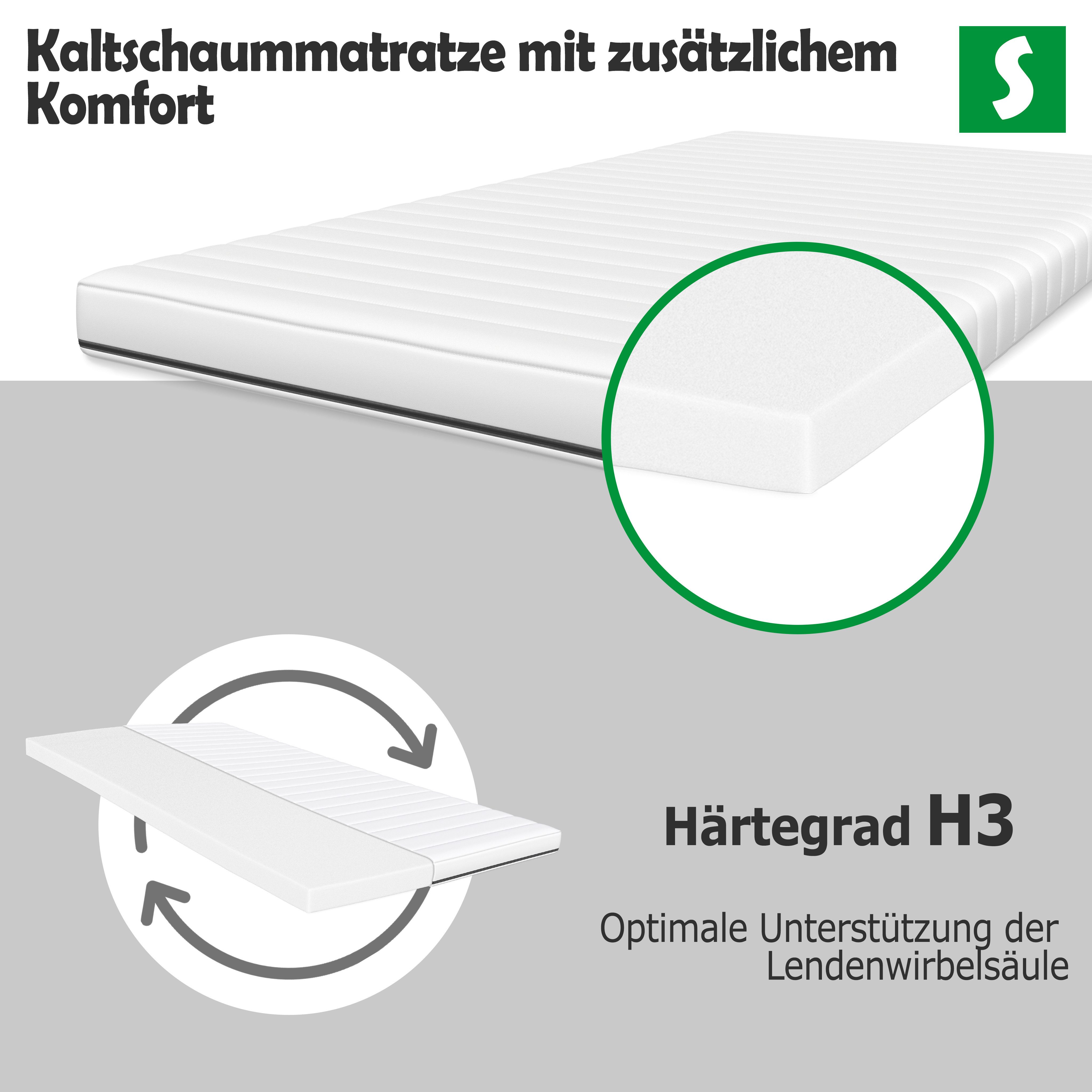 Kaltschaummatratze 7 Zonen Matratze 90x200 cm, günstig online kaufen