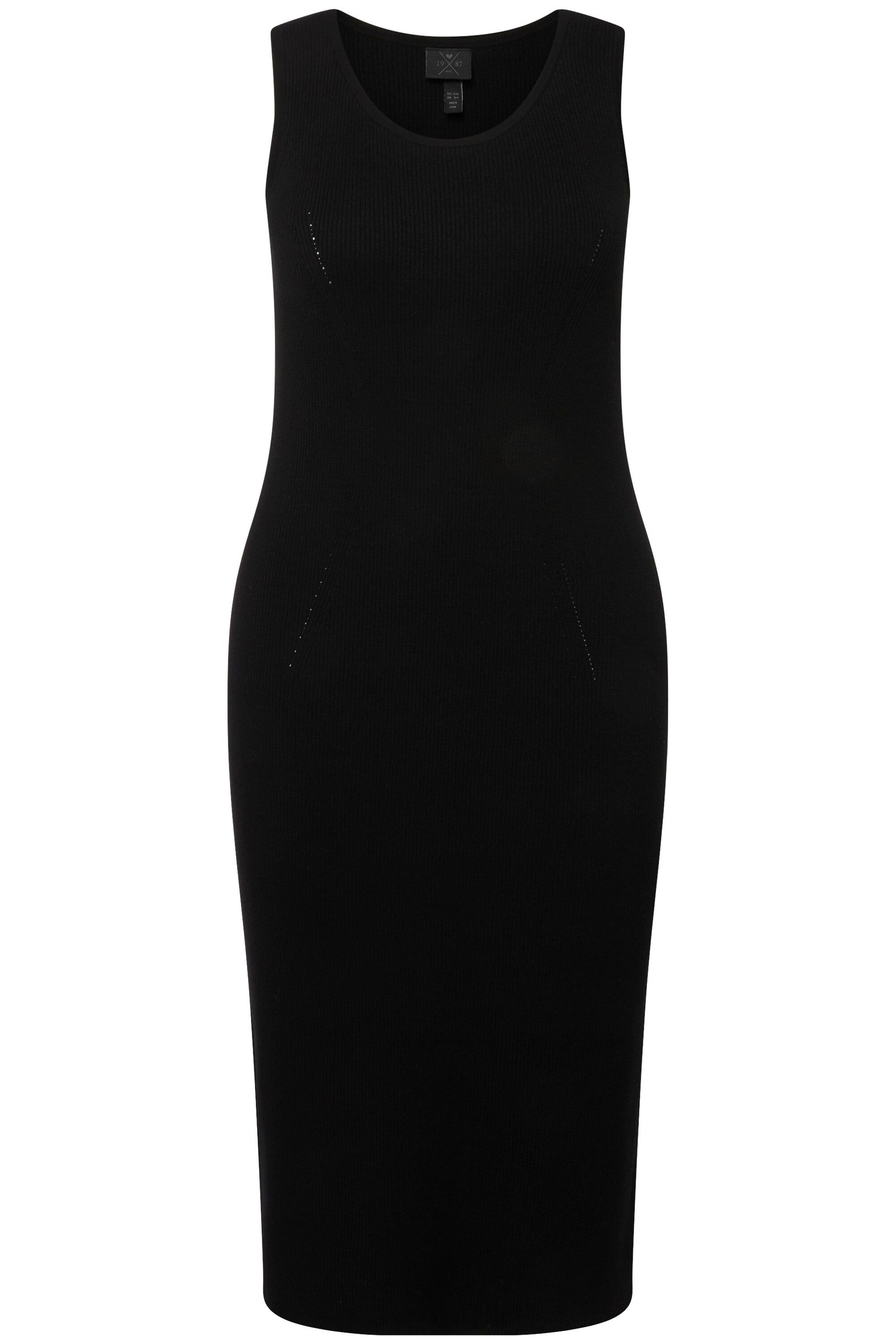 Ulla Popken Strickkleid Strick-Midikleid Slim Rundhals günstig online kaufen