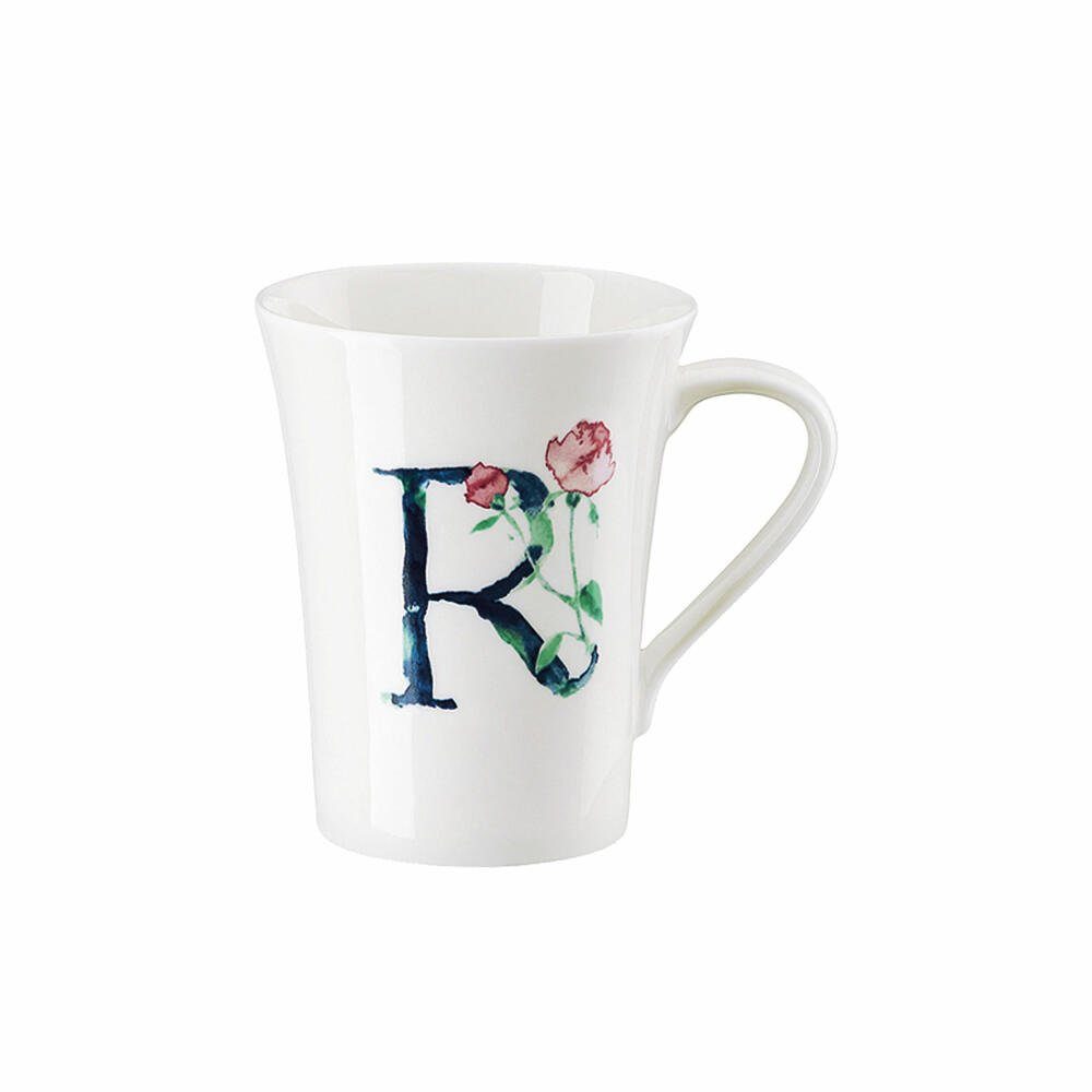 Hutschenreuther Becher Flower Alphabet R - Rosa, 400 ml, Bone China