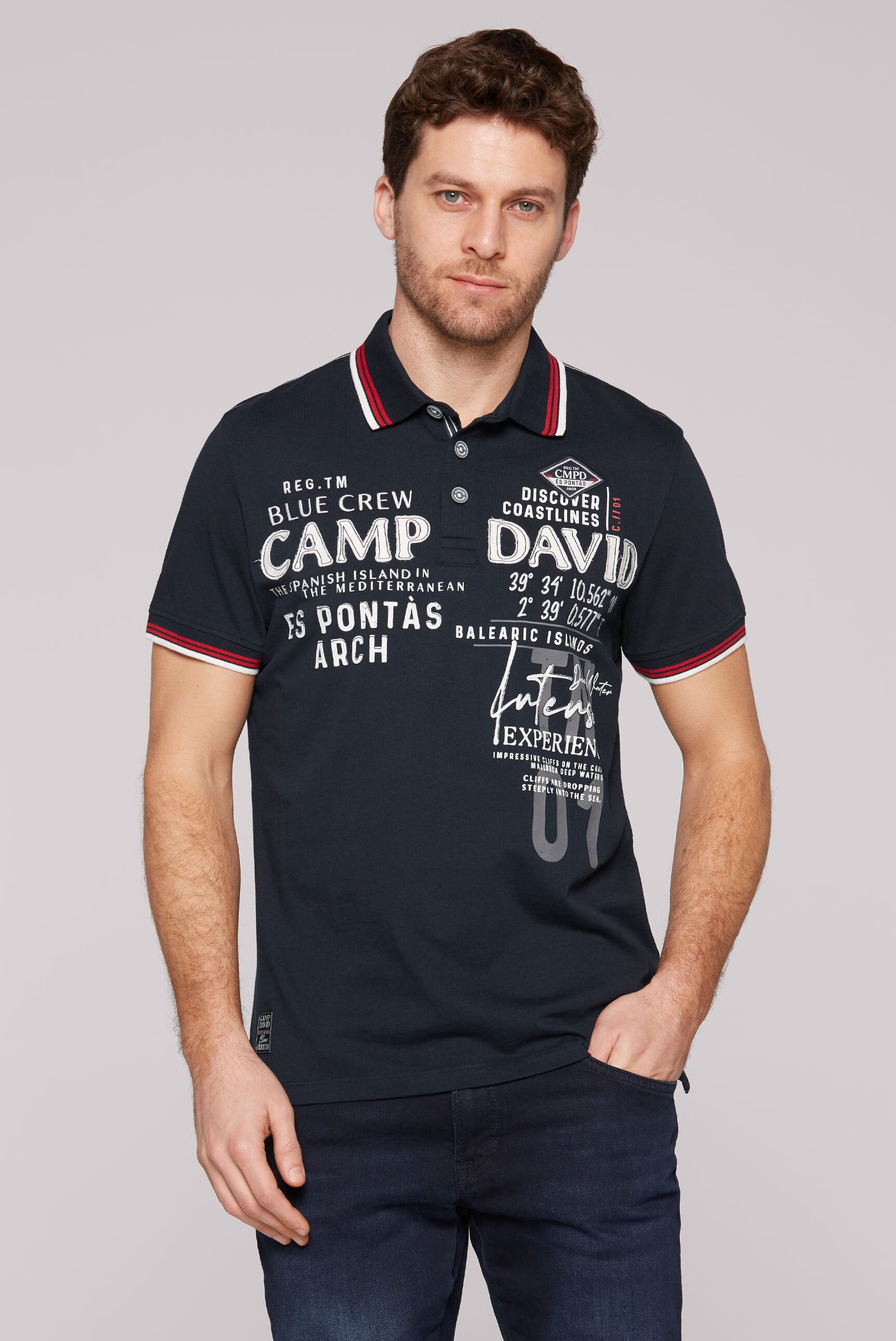 CAMP DAVID Poloshirt aus Baumwolle günstig online kaufen