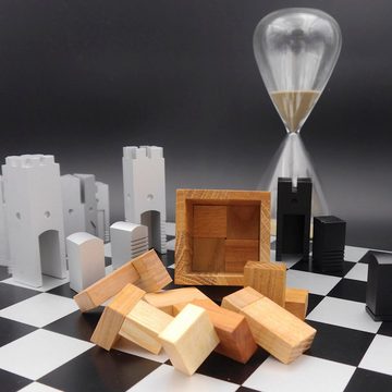 ROMBOL Denkspiele Spiel, Knobelspiel Brickpack - schwieriges Packpuzzle mit 6 verschiedenen Teilen, Holzspiel