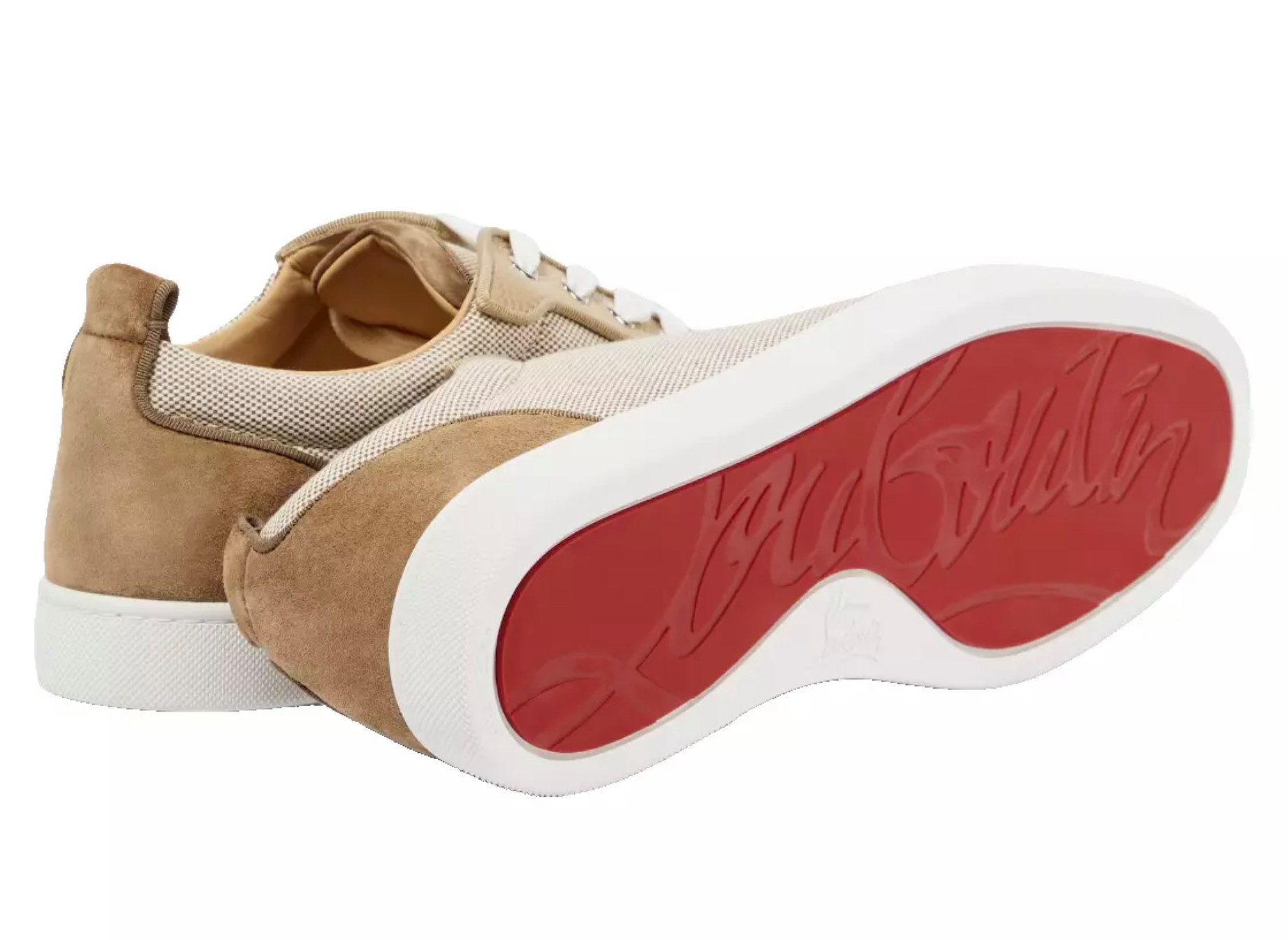 CHRISTIAN LOUBOUTIN Louis Suede Canvas Schuhe günstig online kaufen