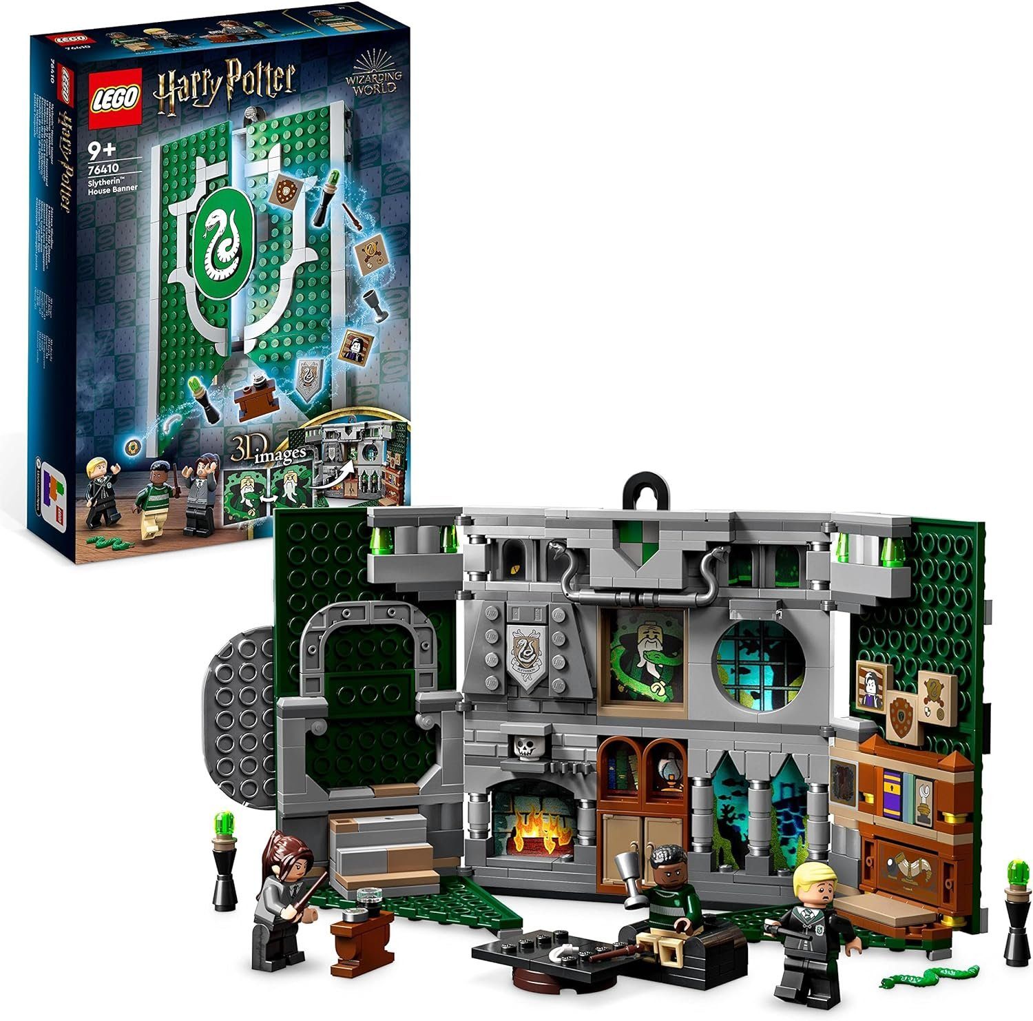 LEGO® Harry Potter - Hausbanner Slytherin Set Hogwarts-Wappen (76410) Konstruktions-Spielset, (349 St)
