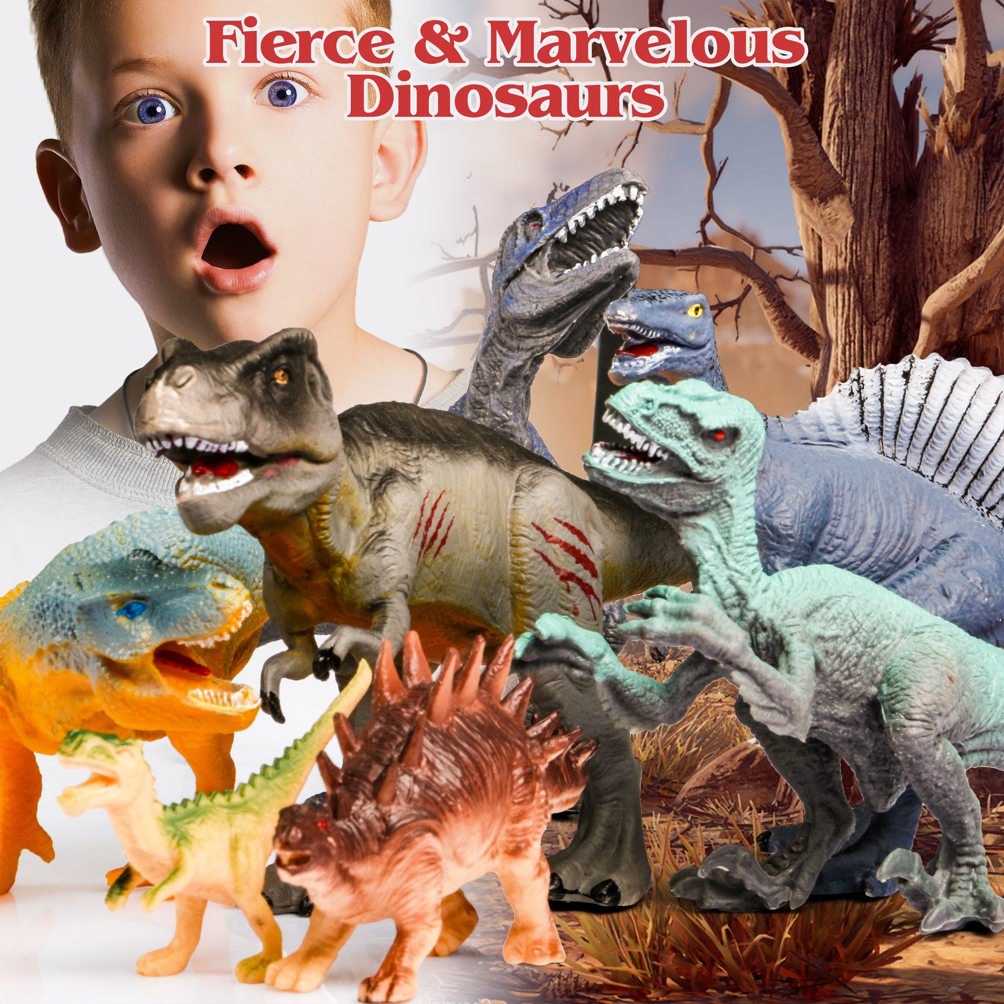 SURFOU Spielfigur Dinosaurier Spielzeug Dino Figuren günstig online kaufen