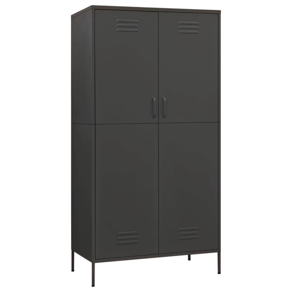 furnicato Kleiderschrank Anthrazit 90x50x180 cm Stahl (1-St)
