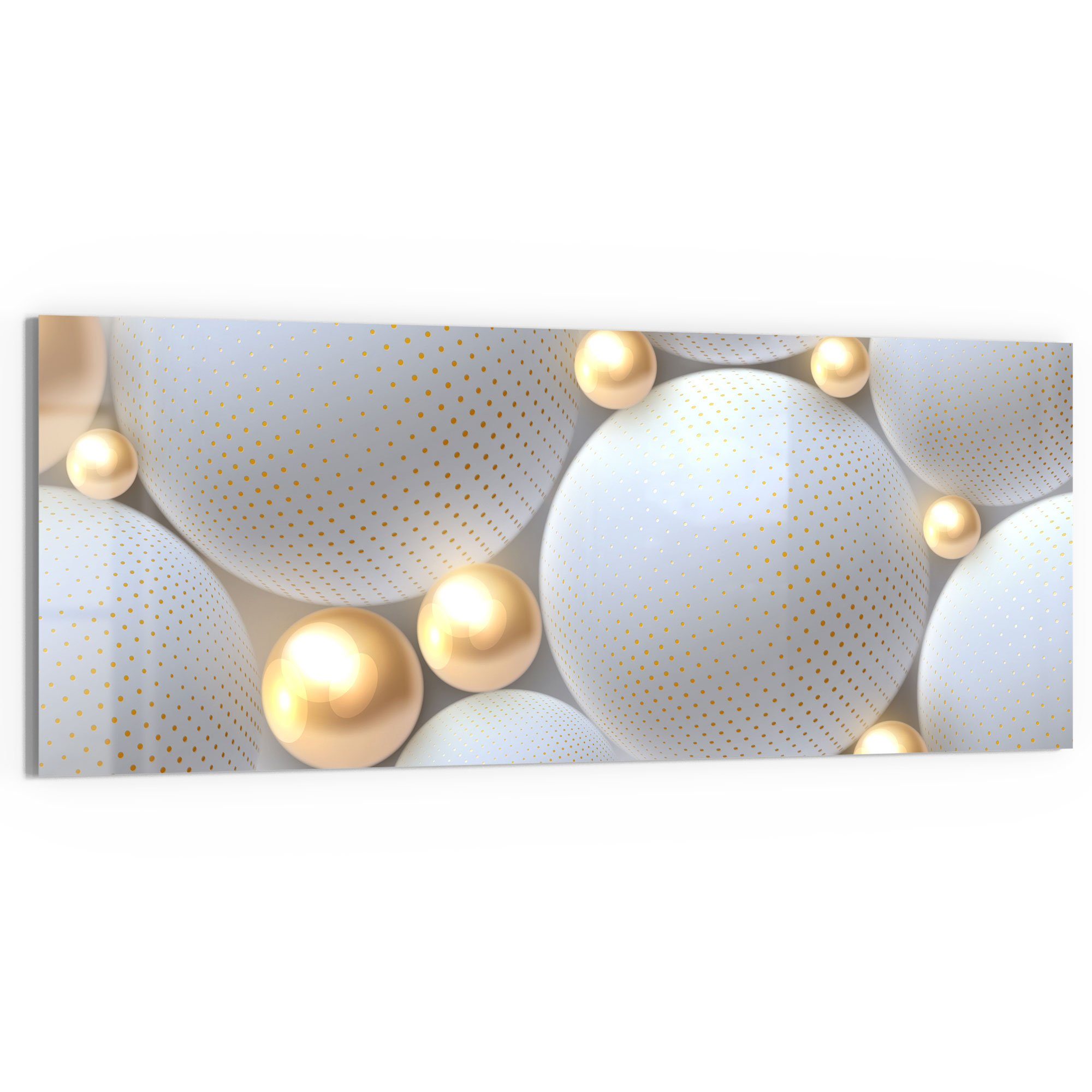 DEQORI Glasbild 'Angeordnete Kugeln', 'Angeordnete Kugeln', Glas Wandbild Bild schwebend modern