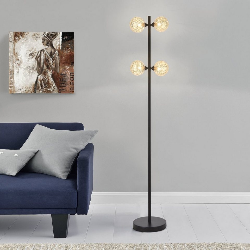 Lux Pro Stehlampe Felin Schwarz 138cm 4x G9 Otto Lux Pro Stehlampe Felin Schwarz 138cm 4x G9 Otto