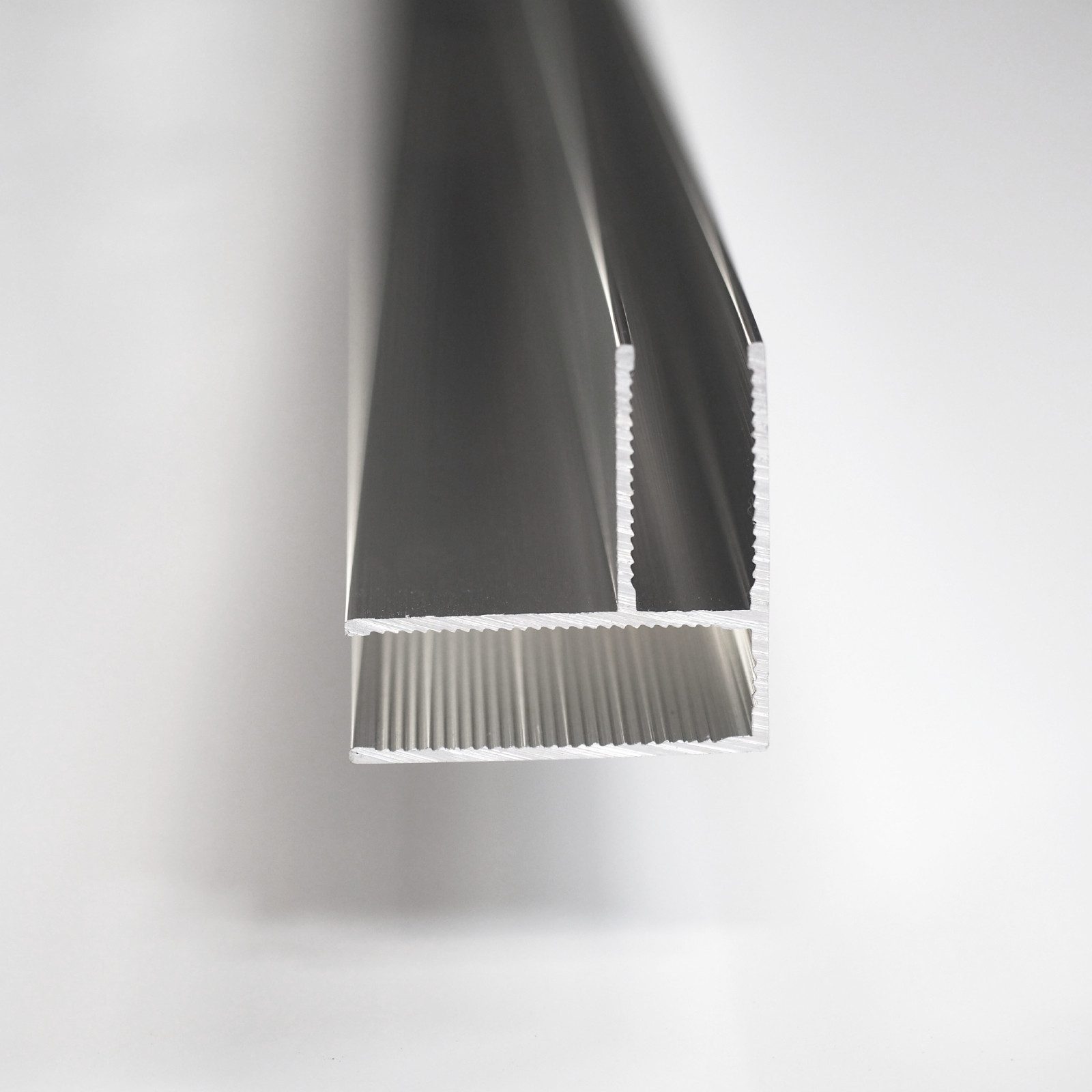 WITEN&NOCK Duschwand 200 cm Eckprofil aus Aluminium von Glaswänden in 8 mm chrom/schwarz