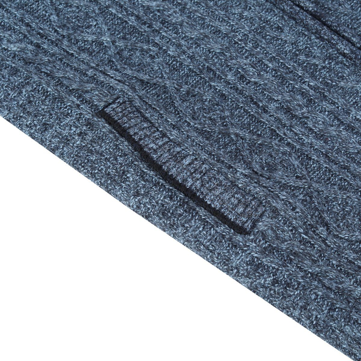 Allthemen Cardigan mit Stehkragen Herren Strickjacke mit reißverschluss – Bild 5 von 5