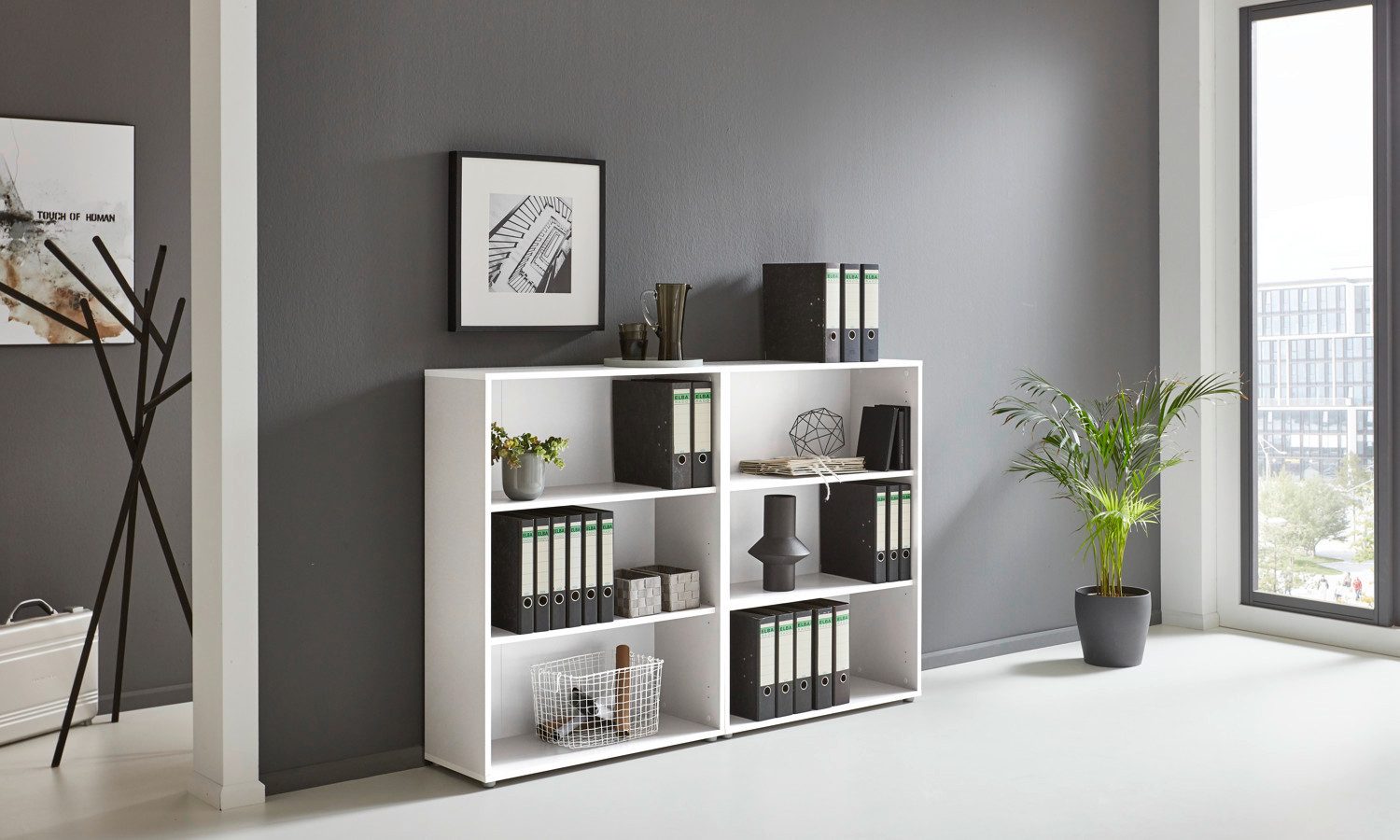 BMG Möbel Aktenregal Schrankwand Set Office Edition, Spar-Set, 6, 9, 10, 15 oder 16 Fächer, Made in Germany