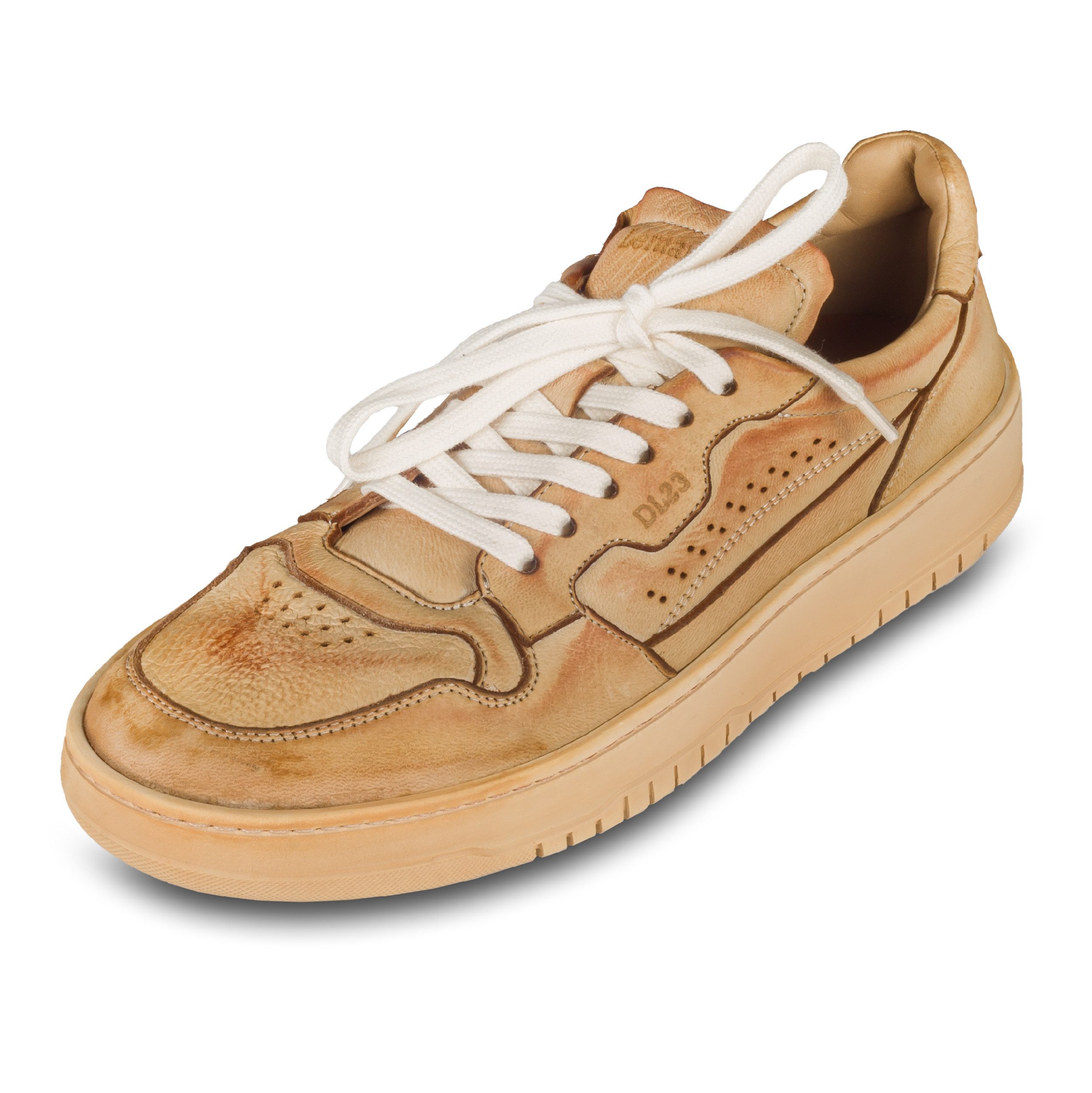 LEMARGO Sneaker Hirsch-Leder braun, handgefärbt, ultra bequem (HB01A Sughero) Sneaker Handgefertigt in Italien
