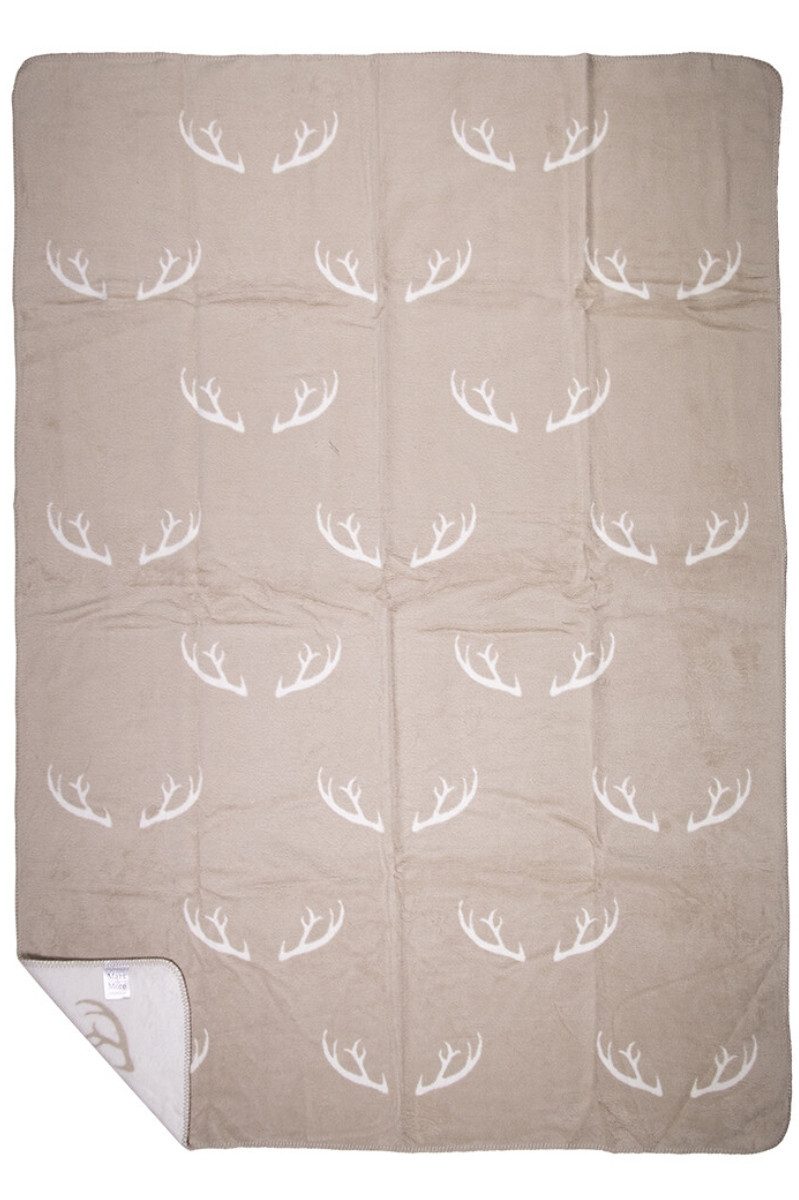 Wolldecke Wolldecke - GEWEIHE - helltaupe/creme, Mars & More