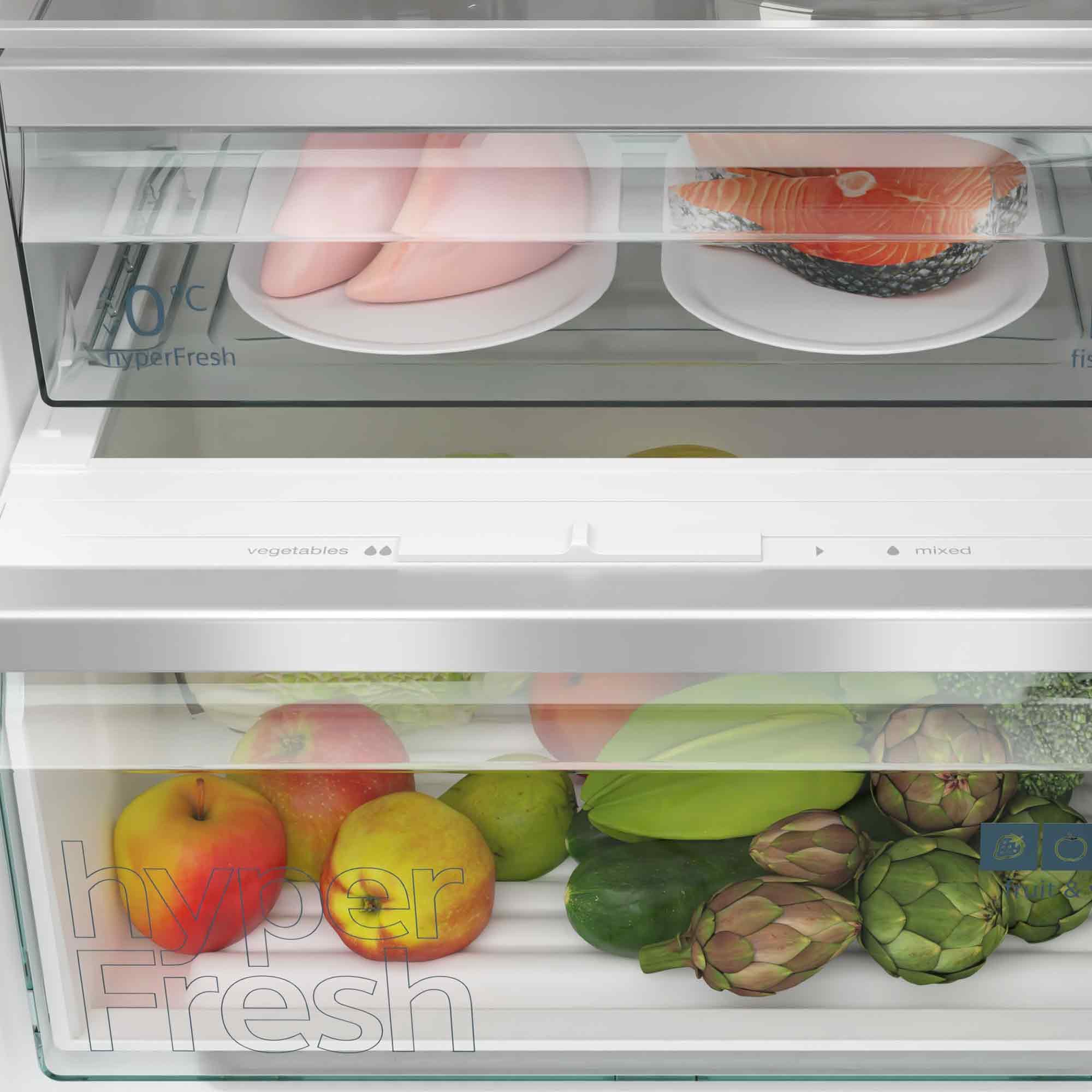 SIEMENS Einbaukühlgefrierkombination iQ300 KI86NVSE0, 177,20 cm hoch, 54,10 cm breit, hyperFresh Box: 1x hält Obst und Gemüse länger frisch – Bild 3 von 5