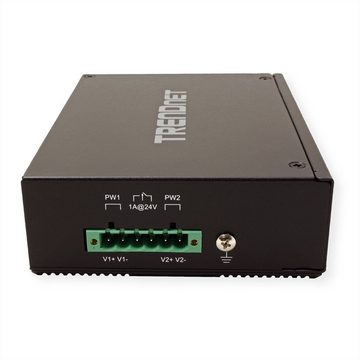 Trendnet TI-PG80 8-Port Gehärteter Industrieller Gigabit PoE+ DIN-Rail Switch Netzwerk-Switch