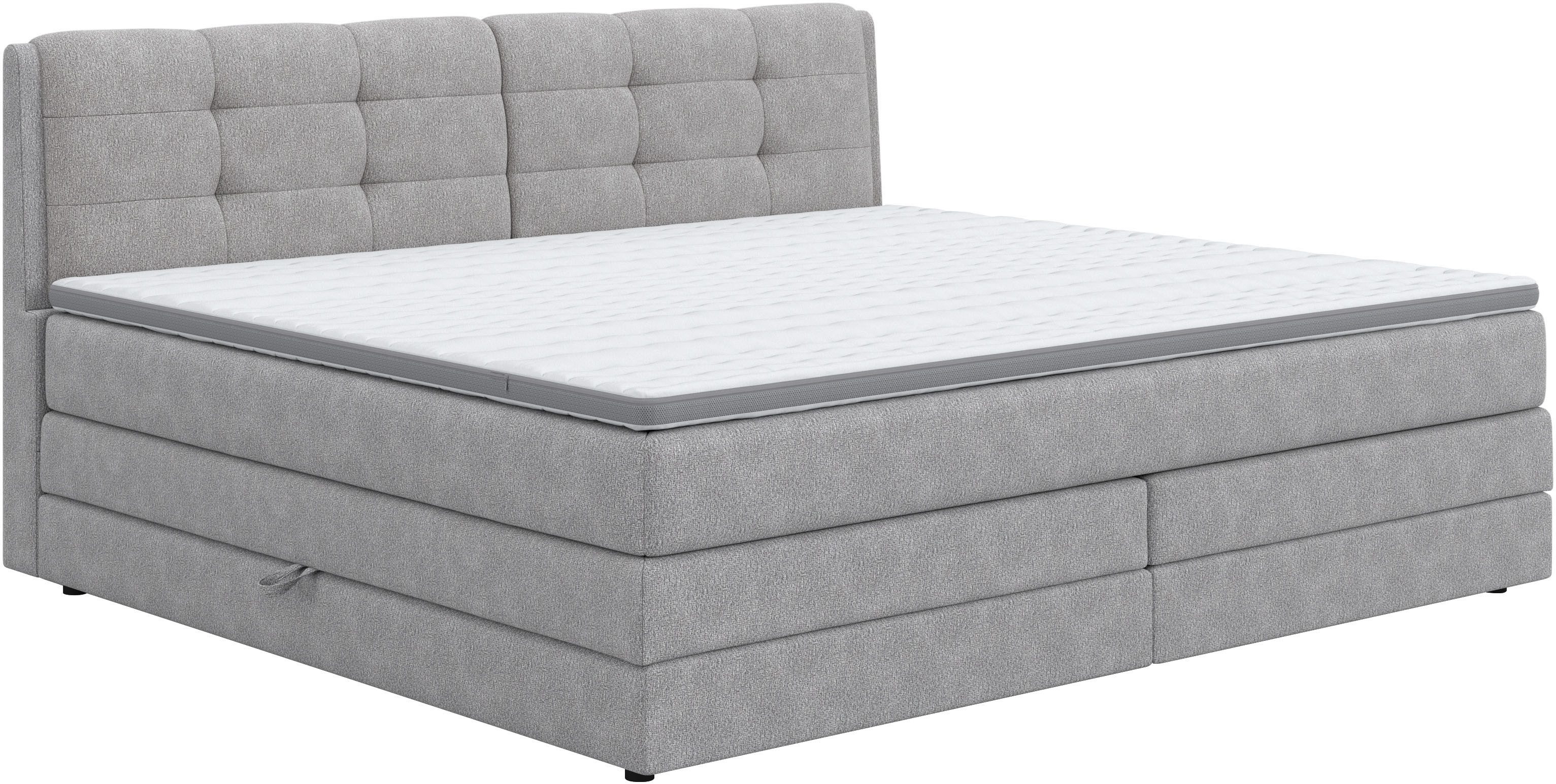 COTTA Boxspringbett Fort II, in verschiedenen Breiten erhältlich - auch als Familienbett!, inkl. Bettkasten und Topper