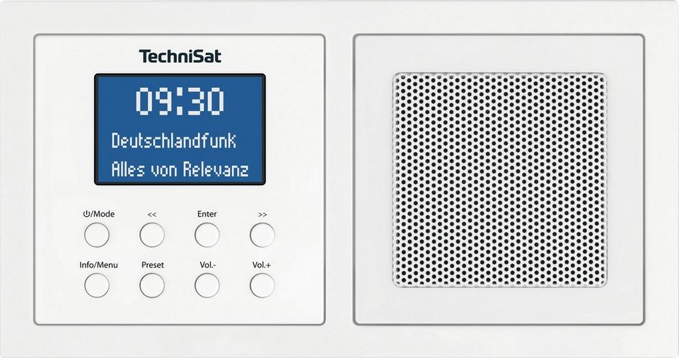 TechniSat DIGITRADIO UP 1 Digitalradio (DAB) (Digitalradio (DAB), UKW mit  RDS, 2 W, Unterputzradio), Bluetooth, Sleep-Timer, Weckfunktion