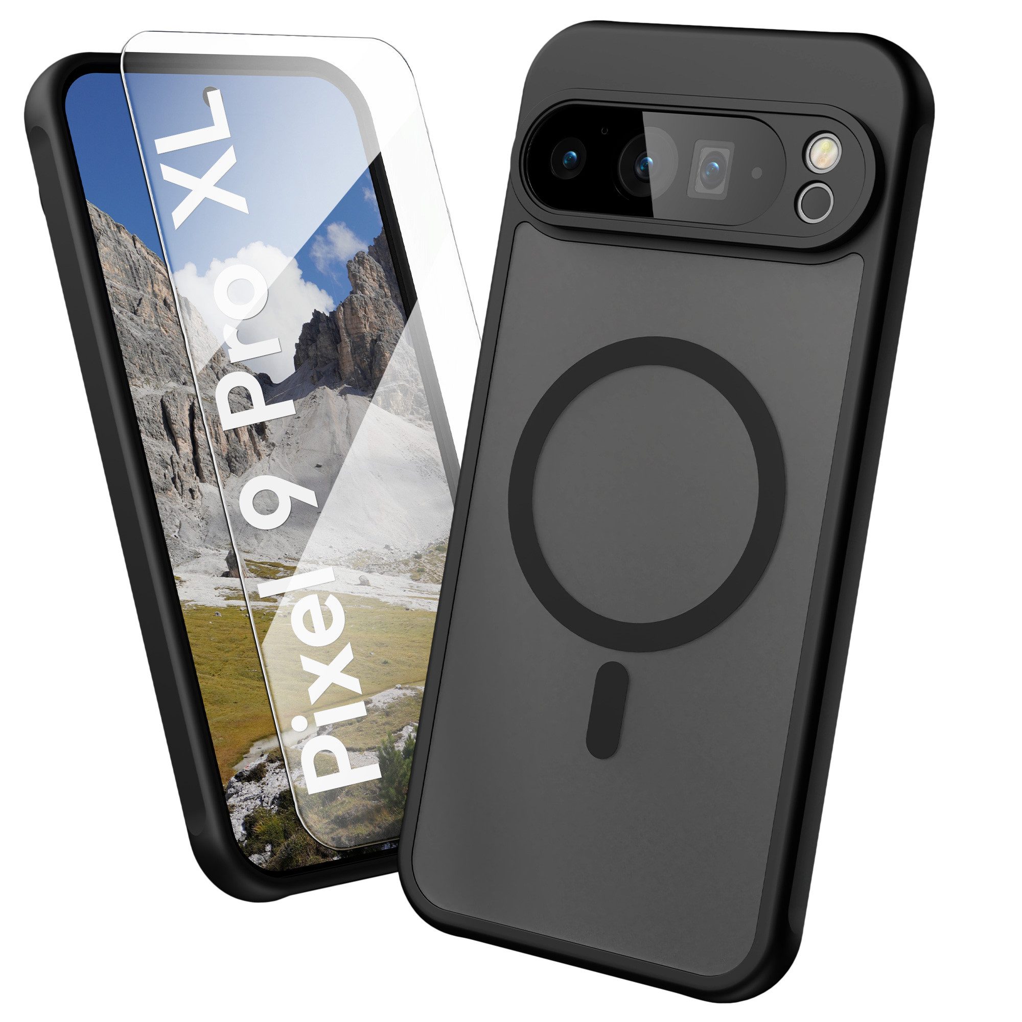 Oakshield Smartphone-Hülle Hülle für Google Pixel 9 Pro XL Handyhülle transparent, Schutzhülle stoßfest mit Kameraschutz - Case