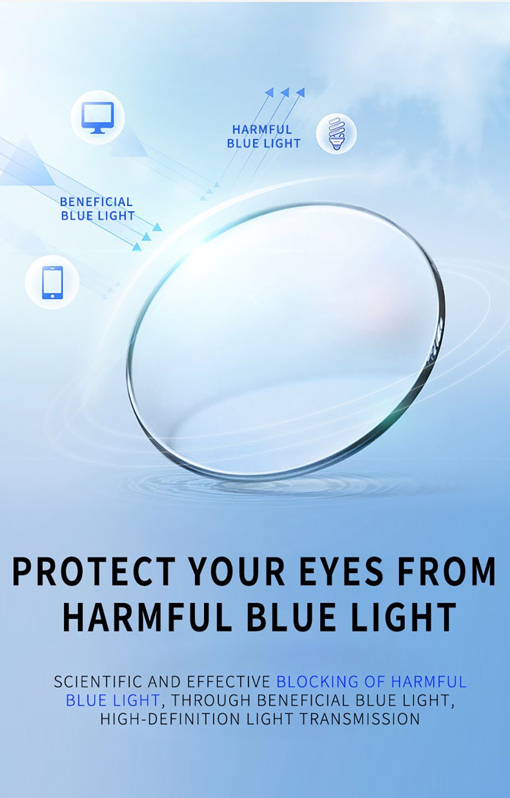 blaue anti lila PACIEA presbyopische Lesebrille Mode Gläser bedruckte Rahmen
