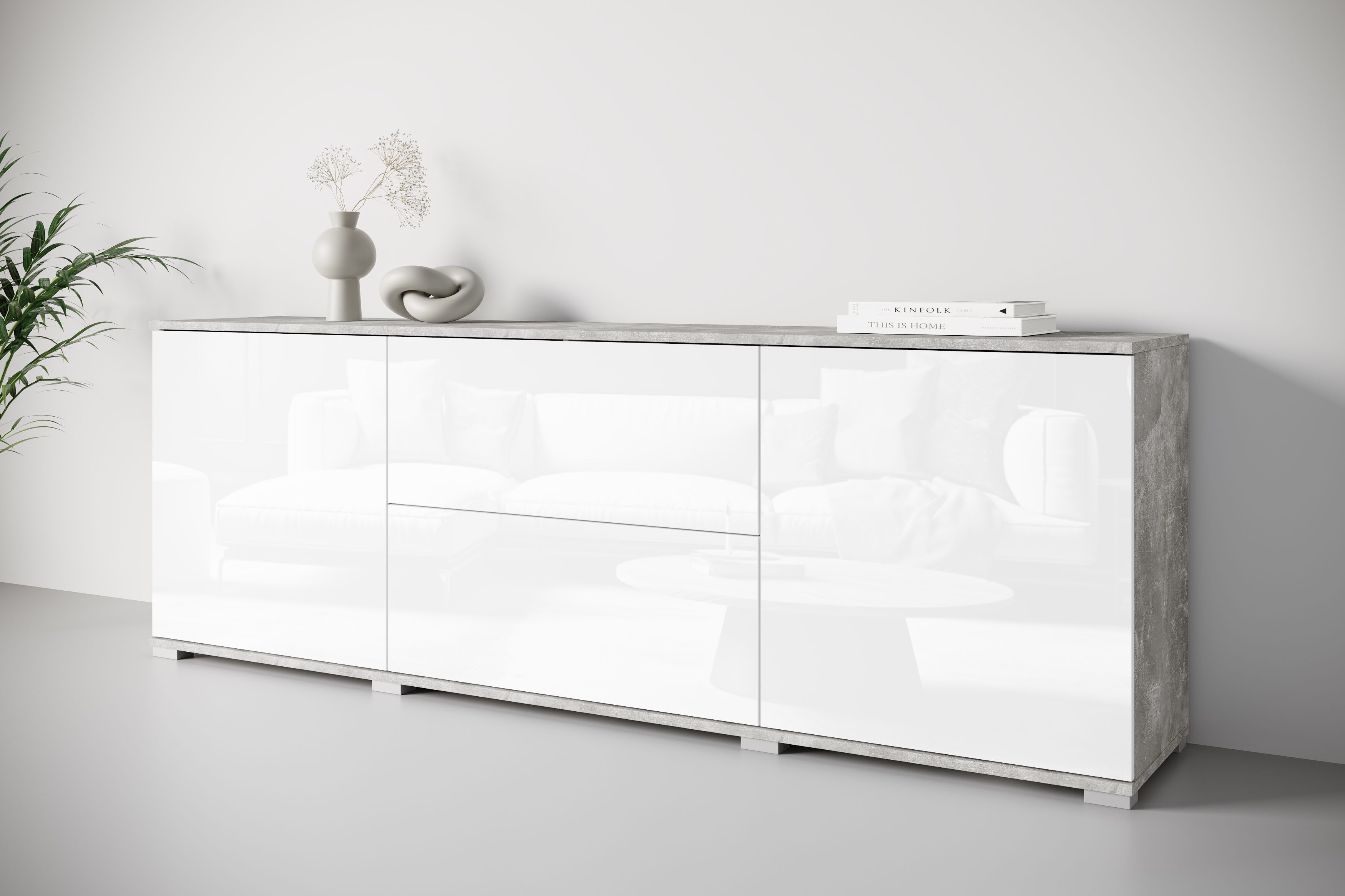 INOSIGN Lowboard Kenia (1 St), 2 Türen, 2 Schubladen, Breite 180 cm, höhenv günstig online kaufen