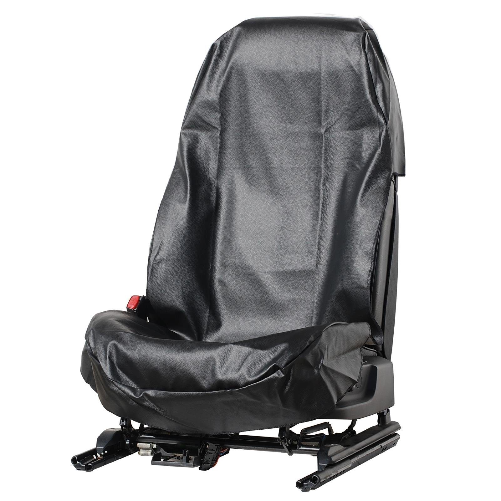 L & P Car Design Car Seat Cover Seat Protector Car Workshop Black Faux Leather