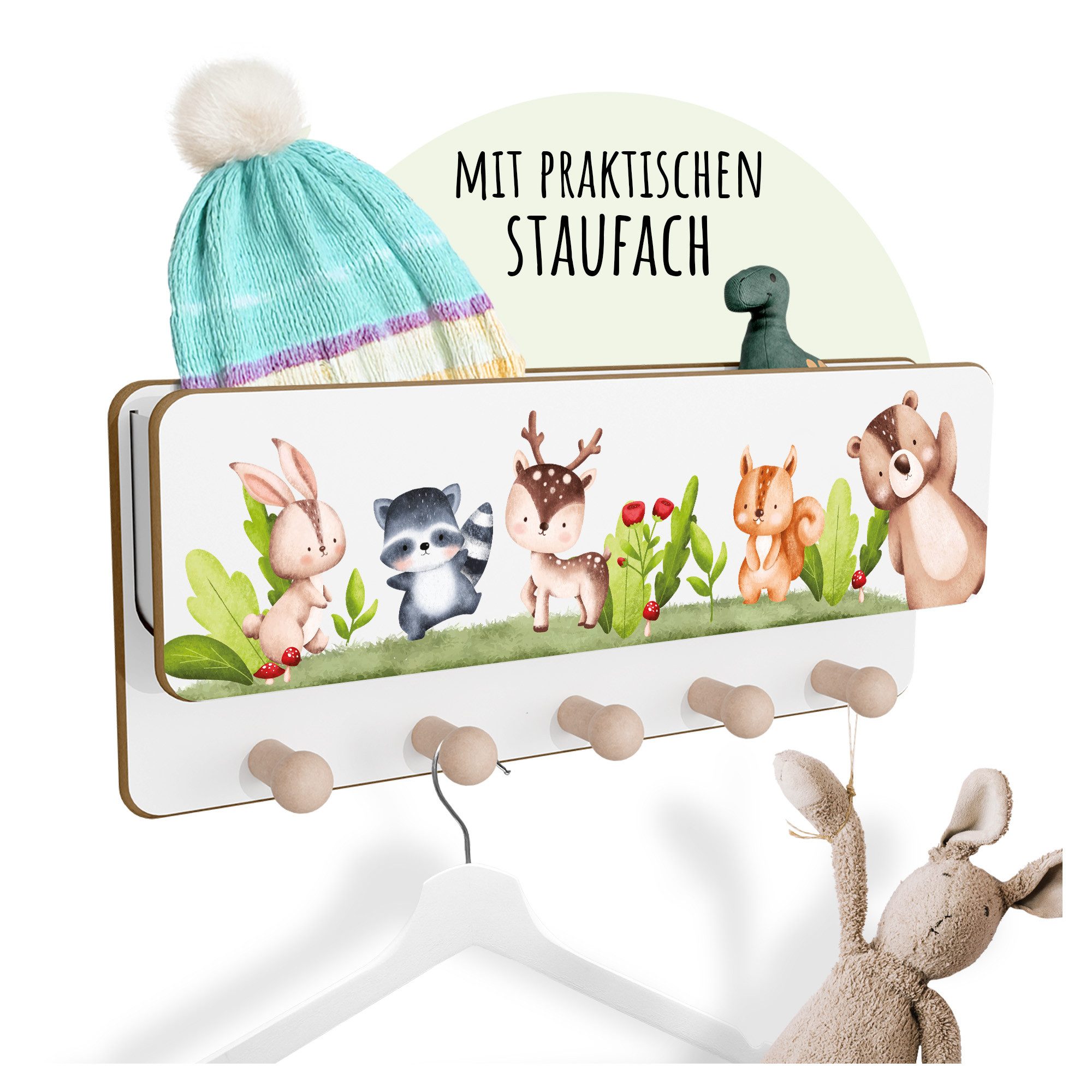 Holzura Kinderregal Kindergarderobe aus Holz mit günstig online kaufen