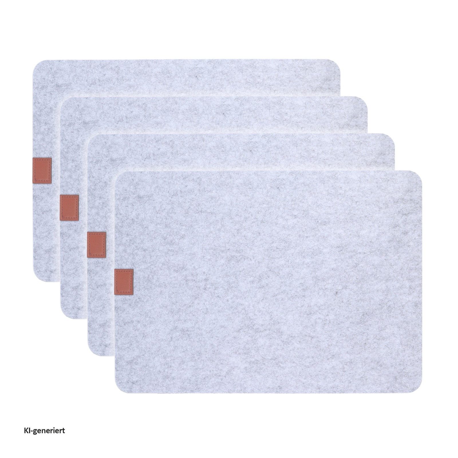 Neuetischkultur Platzset Platzset 4-teilig Filz eckig, (Set, 4-St., 4 Platzsets), Platzmatte Platzdeckchen Tischset