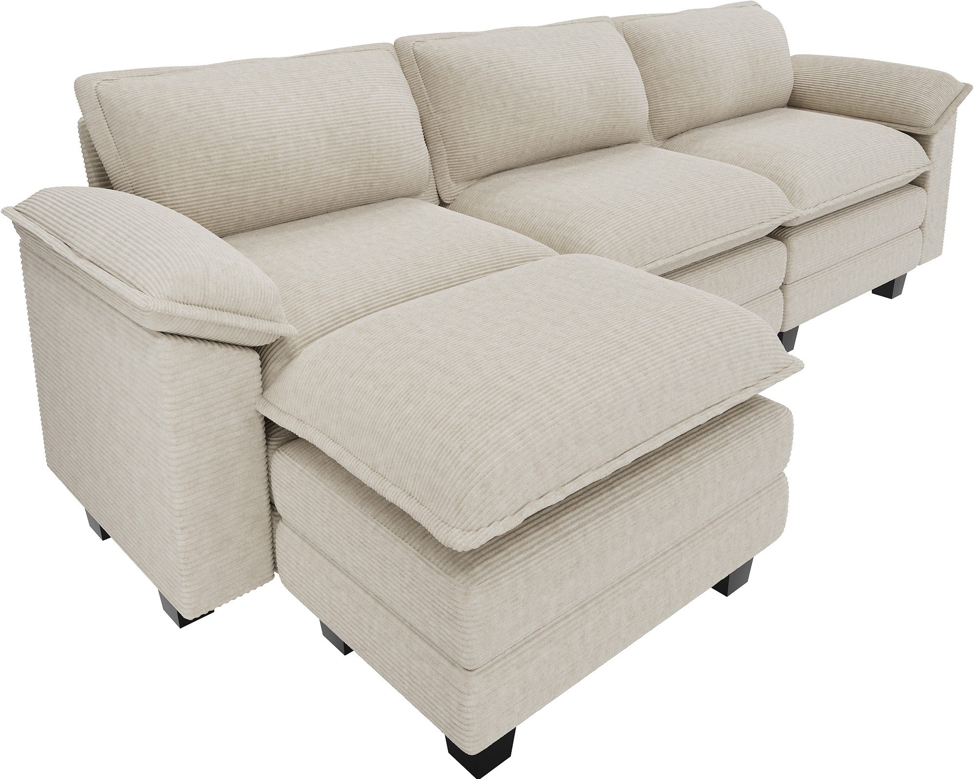 HOMALL Ecksofa U-förmiges Sofa, abnehmbar, 310cm*8cm*141cm, günstig online kaufen