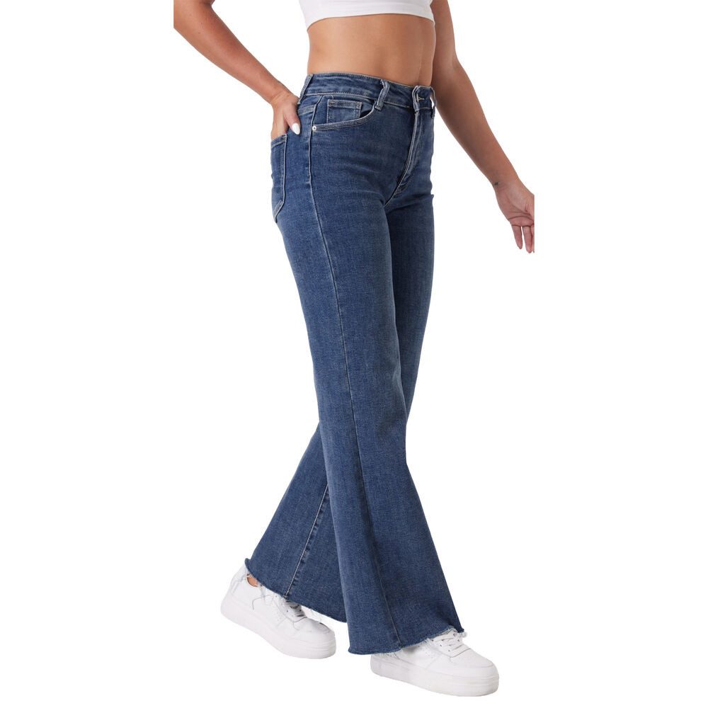 Ital-Design Weite Jeans Trendige Damen-Jeans mit lässigem Schnitt und Detai günstig online kaufen