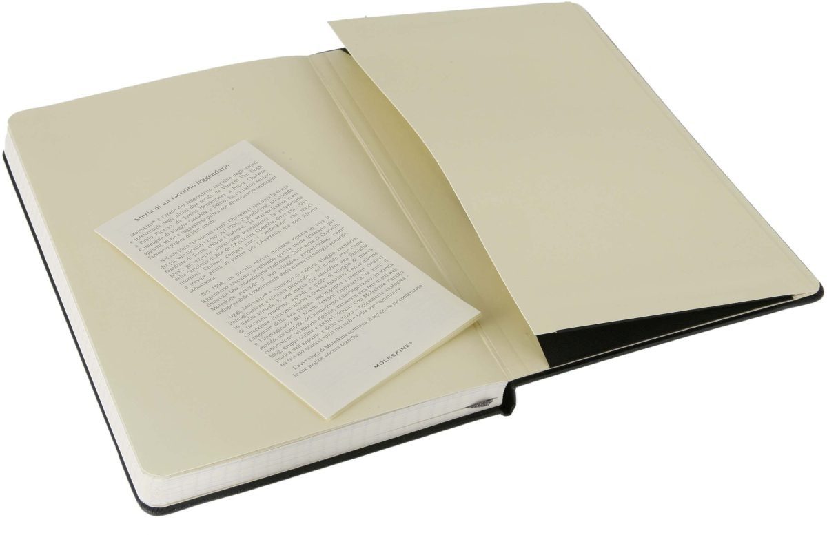 Notizbuch Notizbuch Classic A5 120 Blatt kariert schwarz.