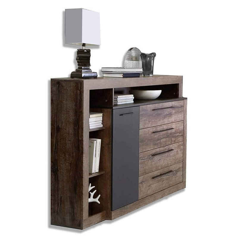 Forte Möbel Kommode Kommode Sideboard Wäschekommode Schlafzimmer BELLEVUE