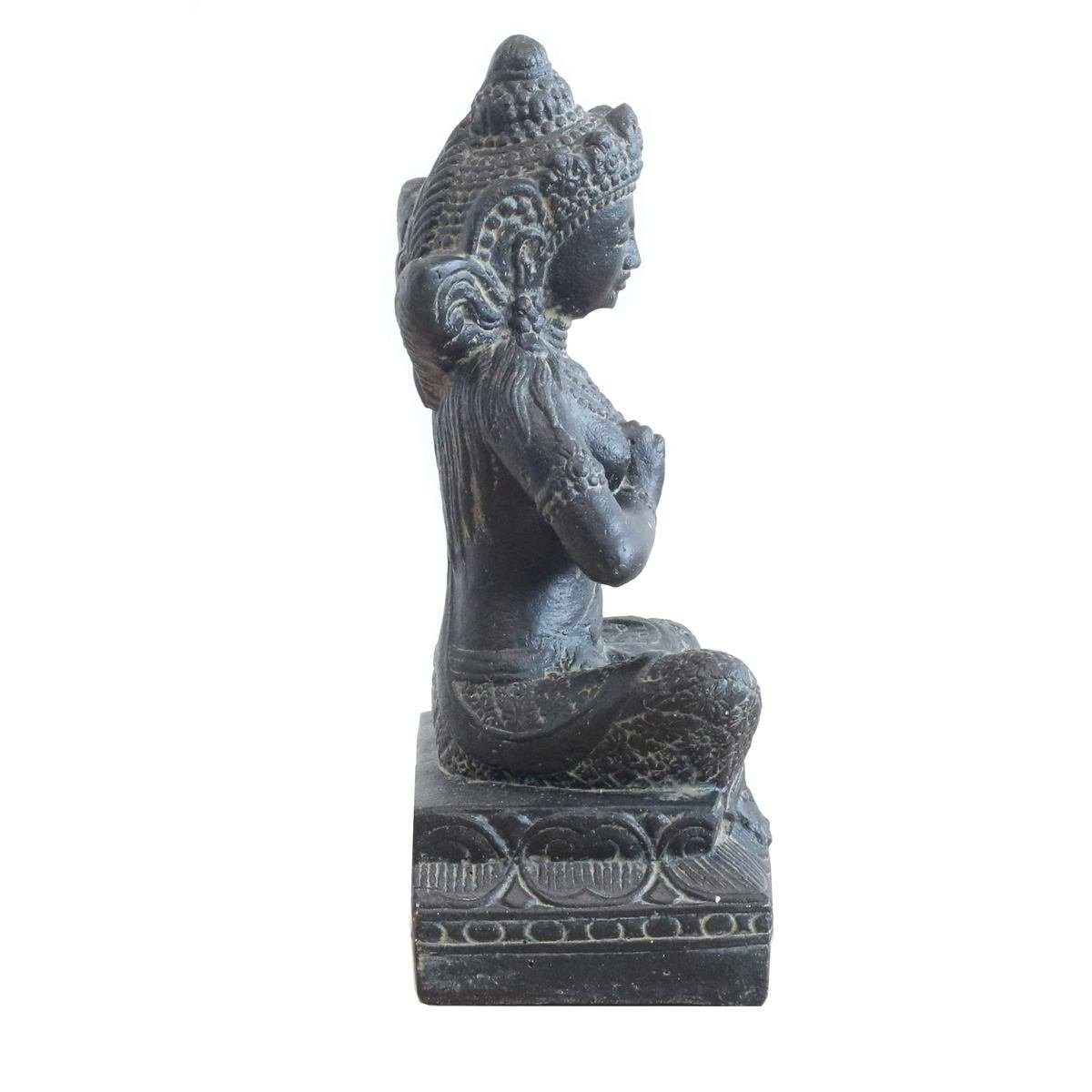 (1 35 Dewi St), Stein Handarbeit Galerie Ursprungsland Oriental Figur Herstellung sitzend in Skulptur traditionelle Sri Garten Dekofigur cm im