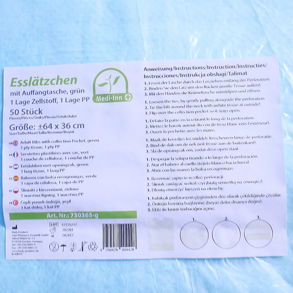 BODY PRODUCTS Relax Pharma und Kosmetik GmbH Lätzchen Einmal-Esslätzchen