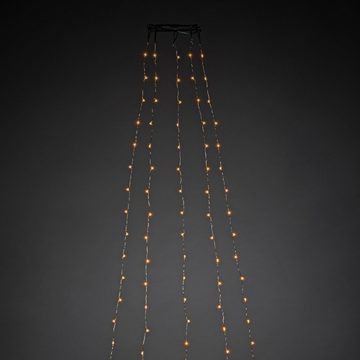 KONSTSMIDE LED-Baummantel, 300-flammig, LED Lichterkette mit Ring Ø 11, LED Tropfen, 5 Stränge à 60 Dioden