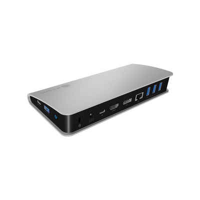 ICY BOX Laptop-Dockingstation »IB-DK2408-C«, USB Type C Dock, silber, schwarz, Aluminium, Kunststoff, Dockingstation