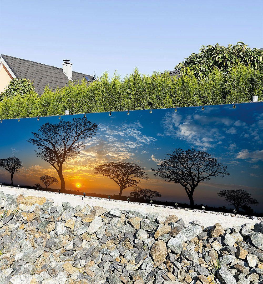 MyMaxxi Sichtschutzzaunmatten Zaunbanner Dämmerung am See Sichtschutz Garte günstig online kaufen