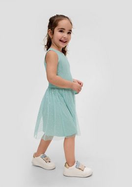 s.Oliver Minikleid Midi-Kleid mit Schleife Schleife, Raffung