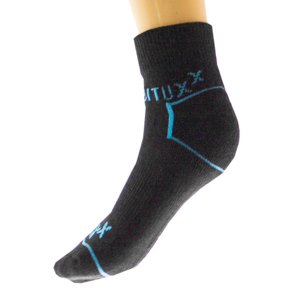 Bituxx Socken 3 Paar Quaters Freizeit & Arbeitssocken Schwarz 39-42 (Spar-Set, MS-18322)