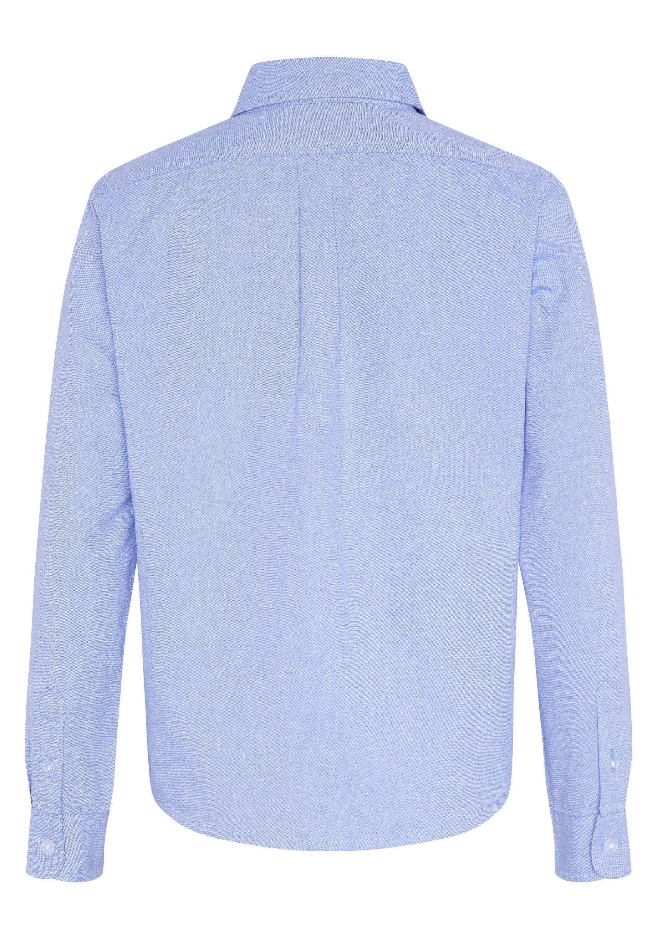 Polo Sylt Brunnera Qualität aus Langarmhemd Oxford Blue 16-3922
