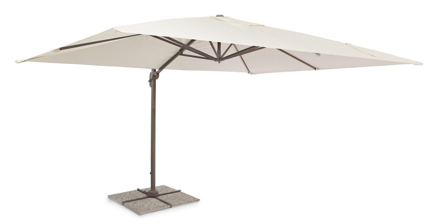 Ampelschirm Ampelschirm Dallas 300x300cm Plane Natur Aluminium Mast 360° Drehbar
